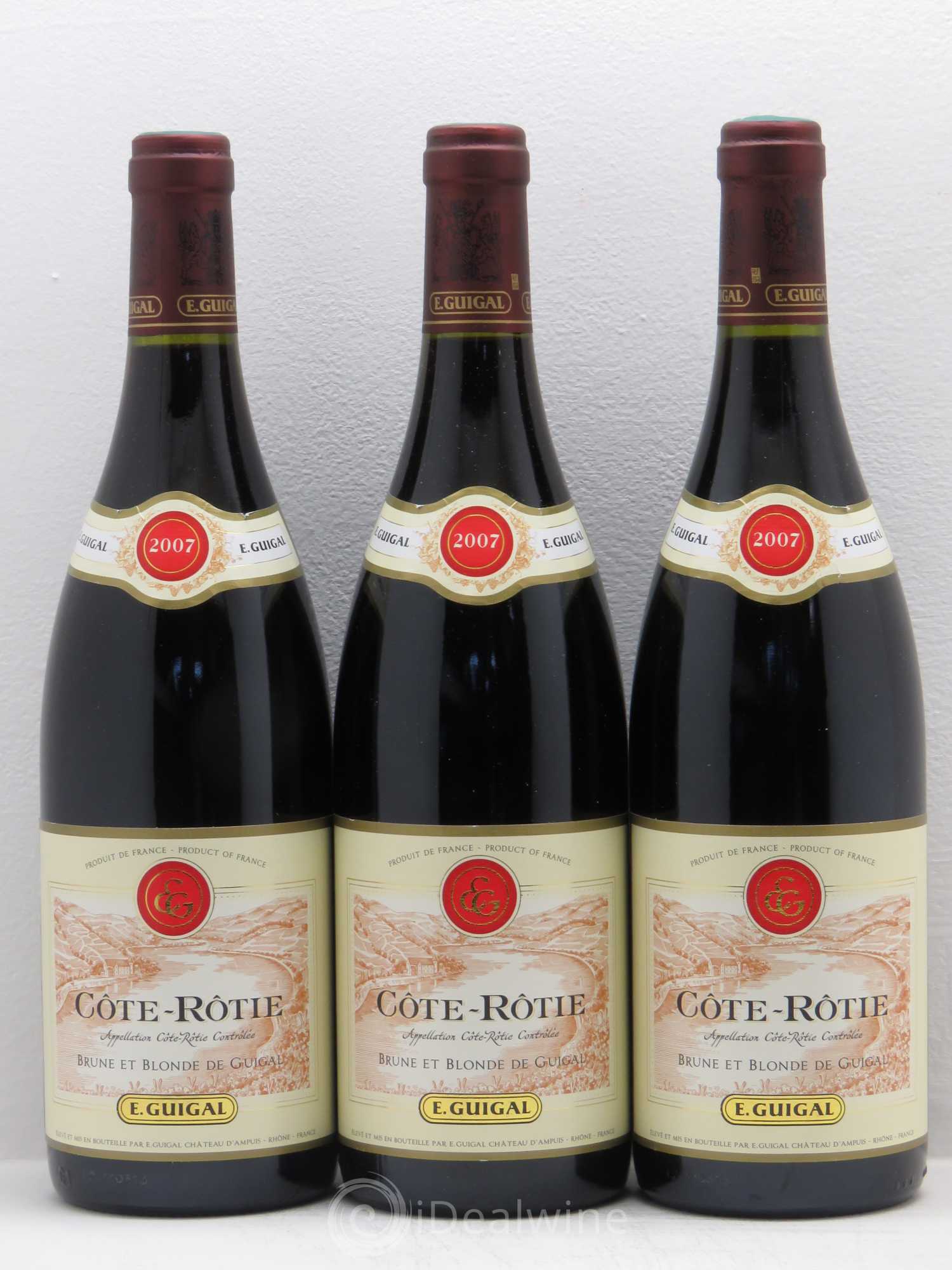 Côte-Rôtie Côtes Brune et Blonde Guigal 2007 - Lot de 3 bouteilles - 0