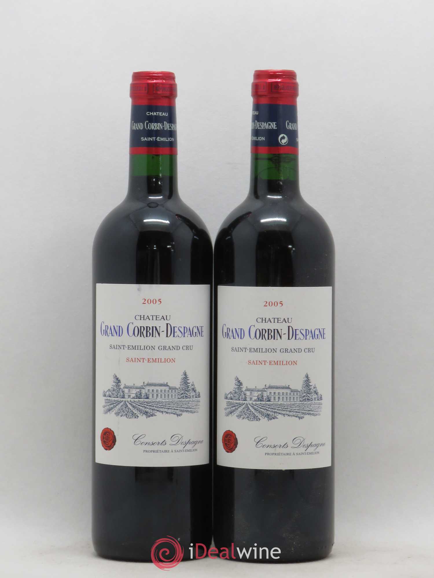 Château Grand Corbin Despagne Grand Cru Classé 2005 - Lot de 2 bouteilles - 0