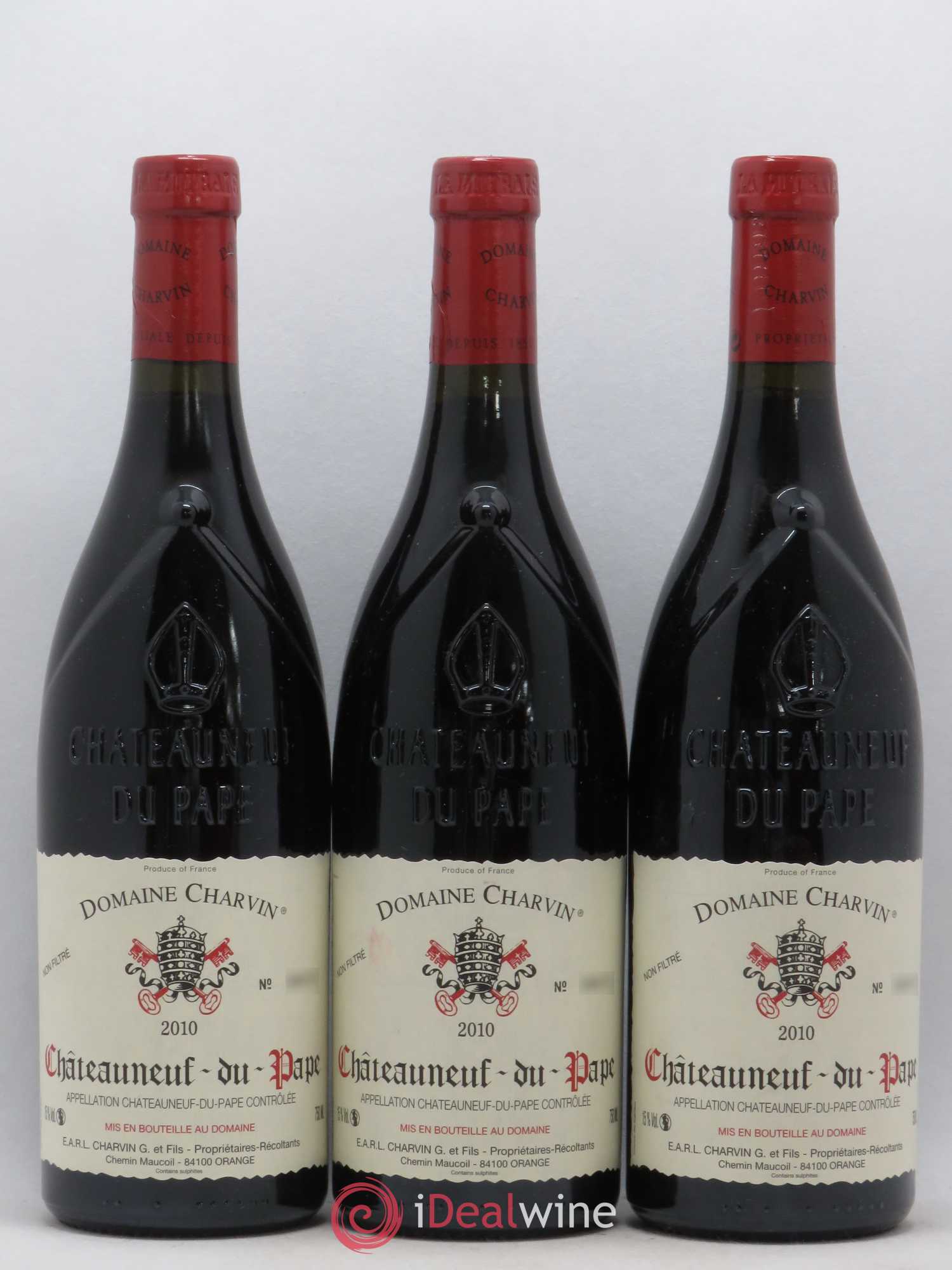 Châteauneuf-du-Pape Charvin (Domaine) 2010 - Lot de 3 bouteilles - 0