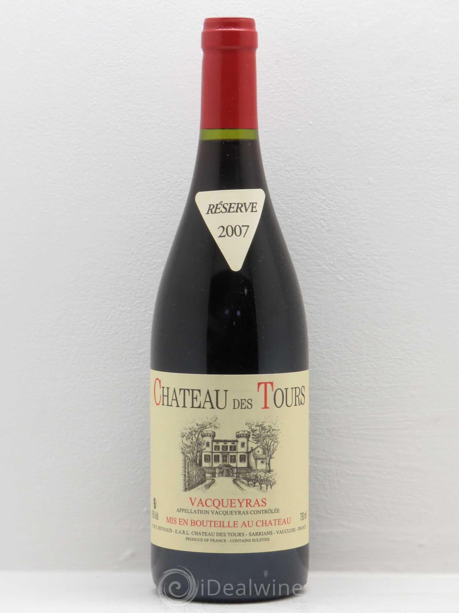 Vacqueyras Château des Tours Emmanuel Reynaud 2007 - Lot de 6 bouteilles - 0
