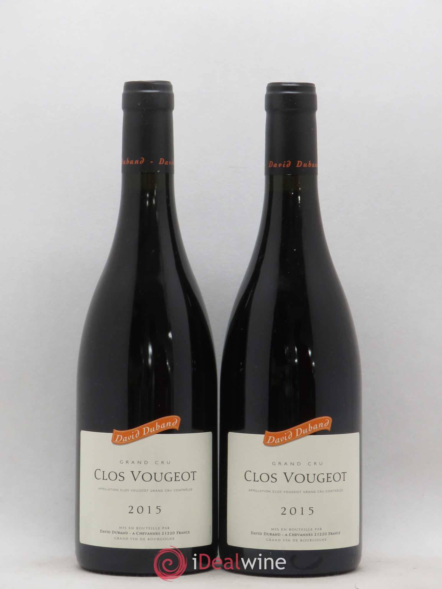 Clos de Vougeot Grand Cru David Duband (Domaine) 2015 - Lot de 2 bouteilles - 0