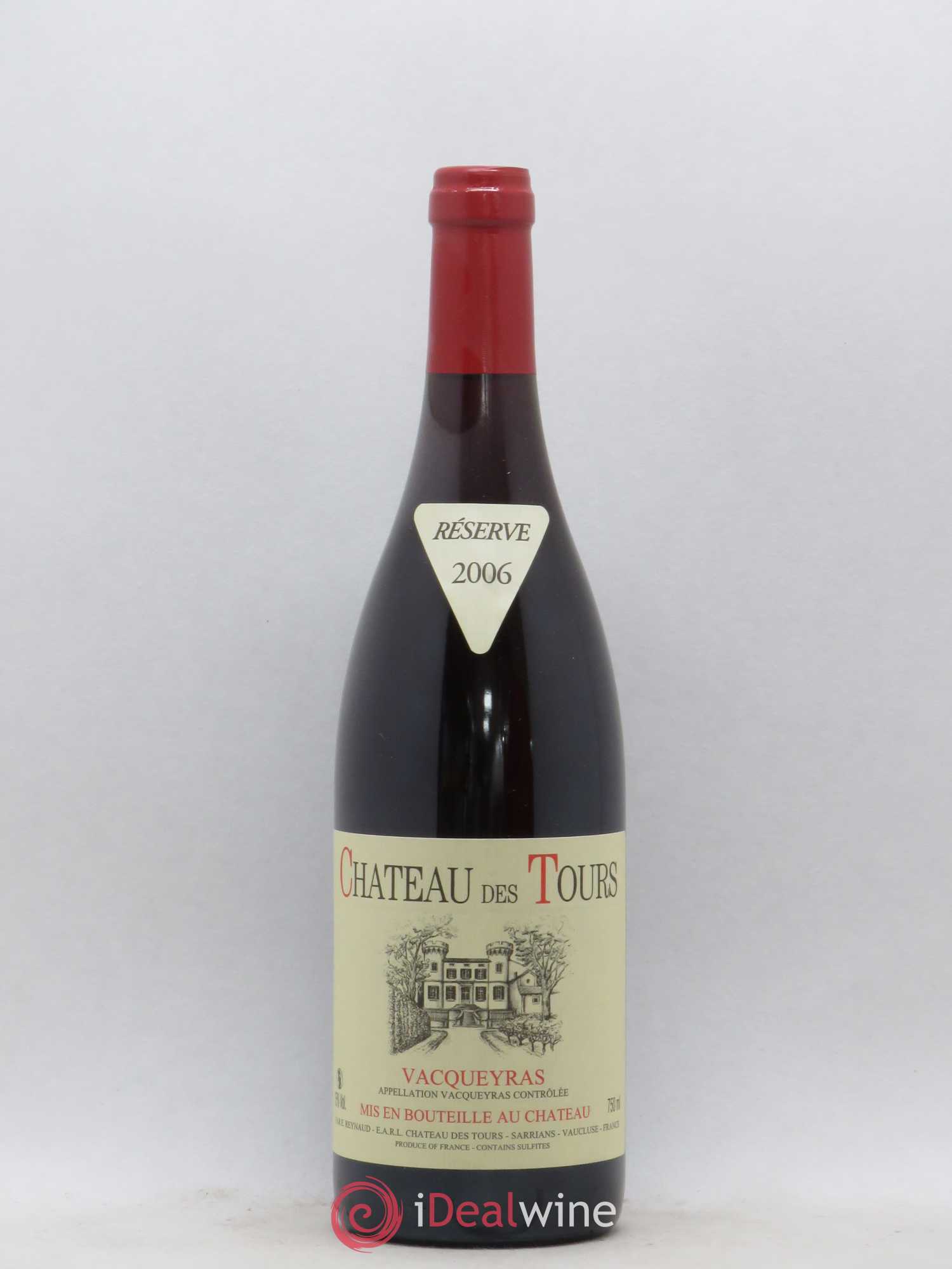 Vacqueyras Château des Tours Emmanuel Reynaud 2006 - Lot de 1 bouteille - 0