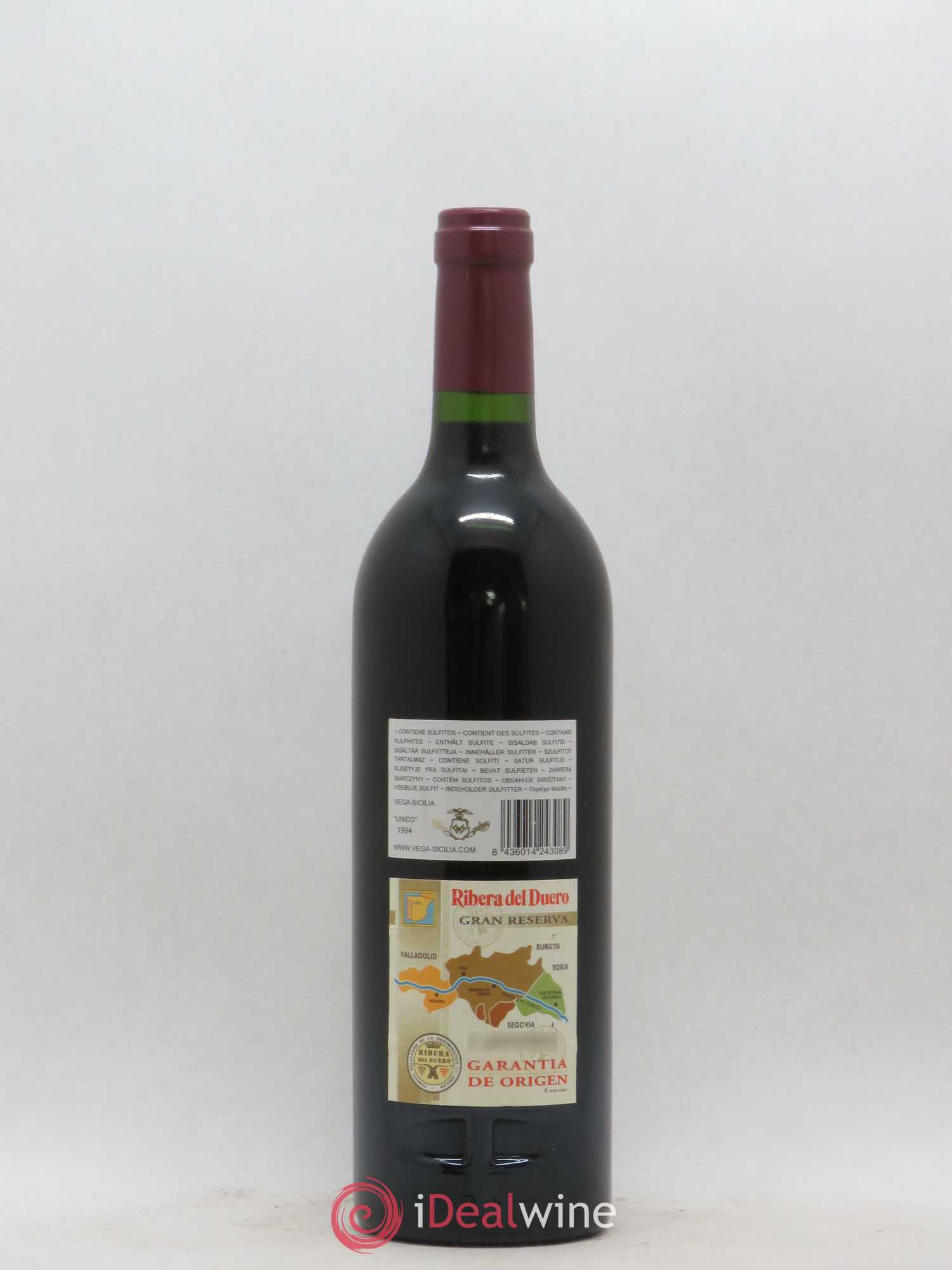 Ribera Del Duero DO Vega Sicilia Unico Famille Alvarez 1994 - Lot de 1 bouteille - 1