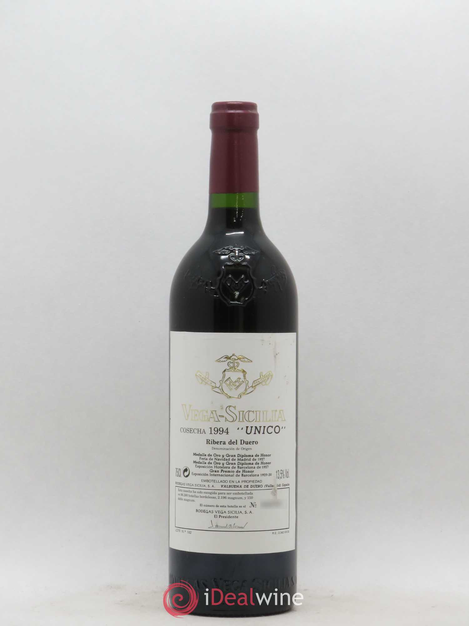 Ribera Del Duero DO Vega Sicilia Unico Famille Alvarez 1994 - Lot de 1 bouteille - 0