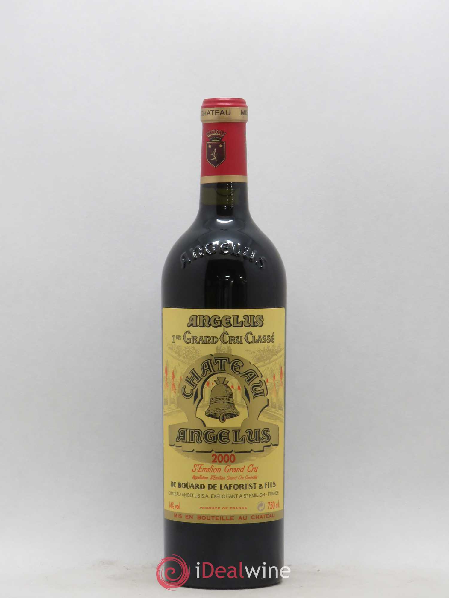Château Angélus 1er Grand Cru Classé A 2000 - Lot de 1 bouteille - 0