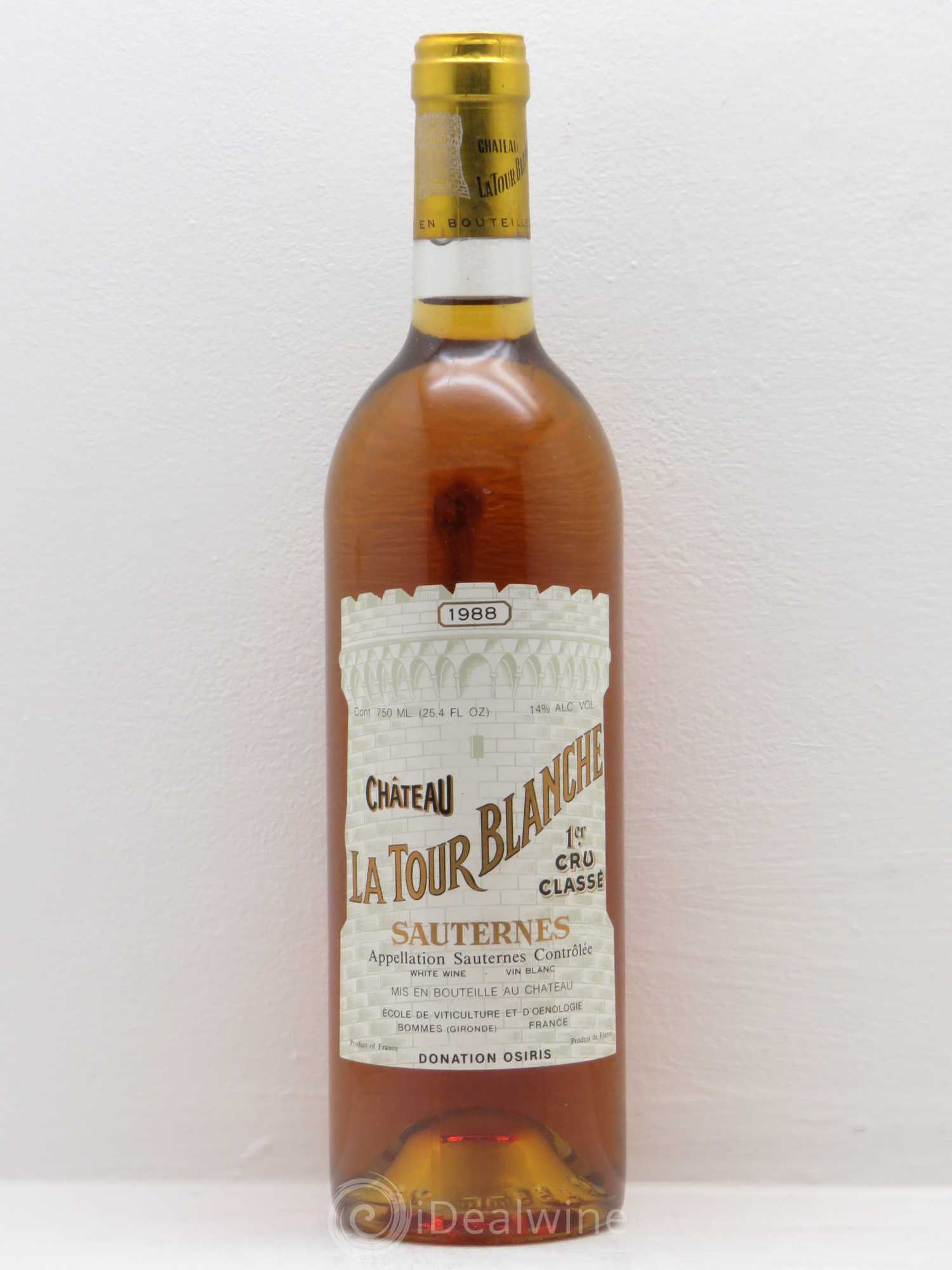 Château la Tour Blanche 1er Grand Cru Classé 1988 - Lotto di 1 bottiglia - 0
