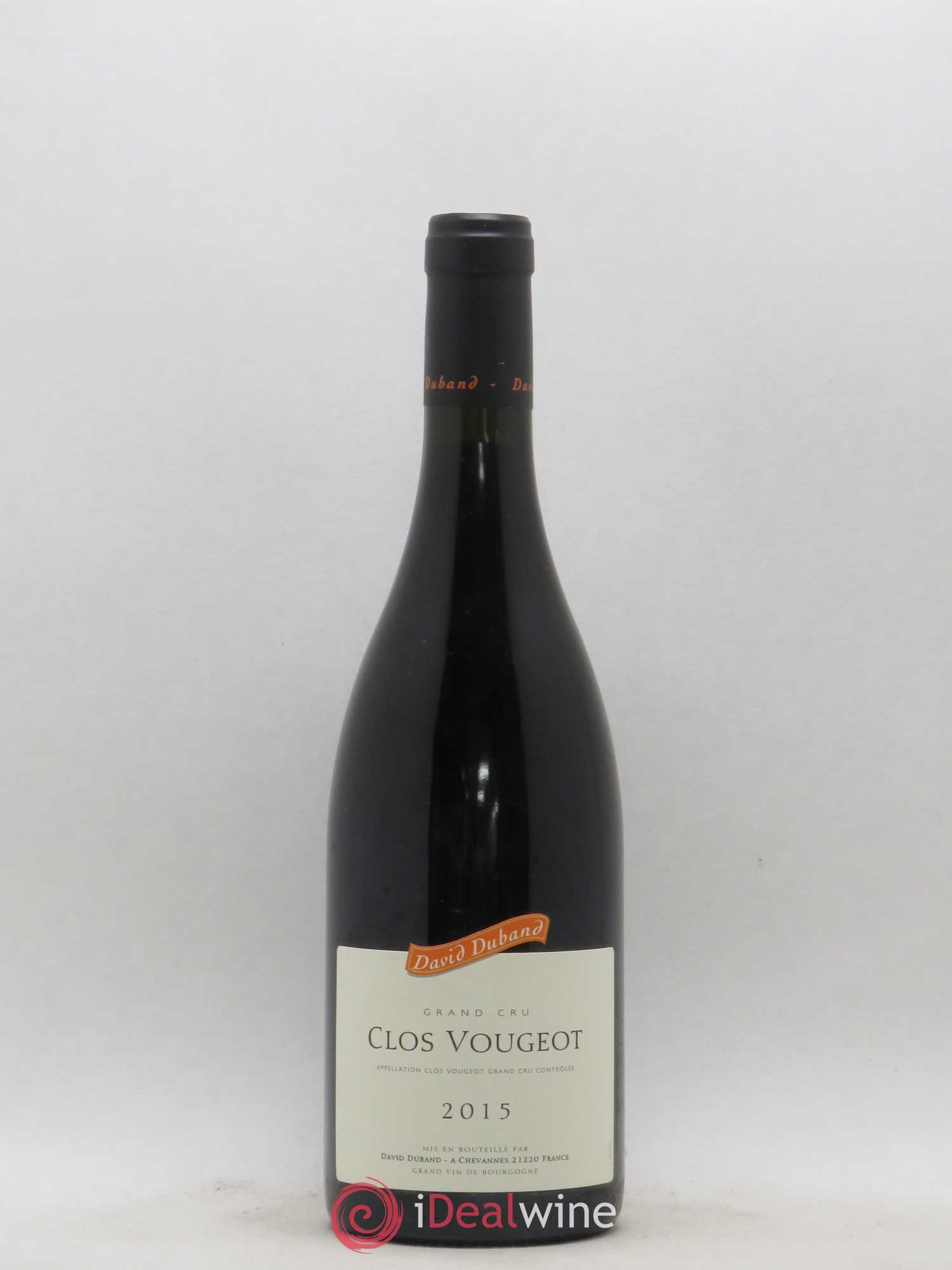 Clos de Vougeot Grand Cru David Duband (Domaine) 2015 - Lot de 1 bouteille - 0