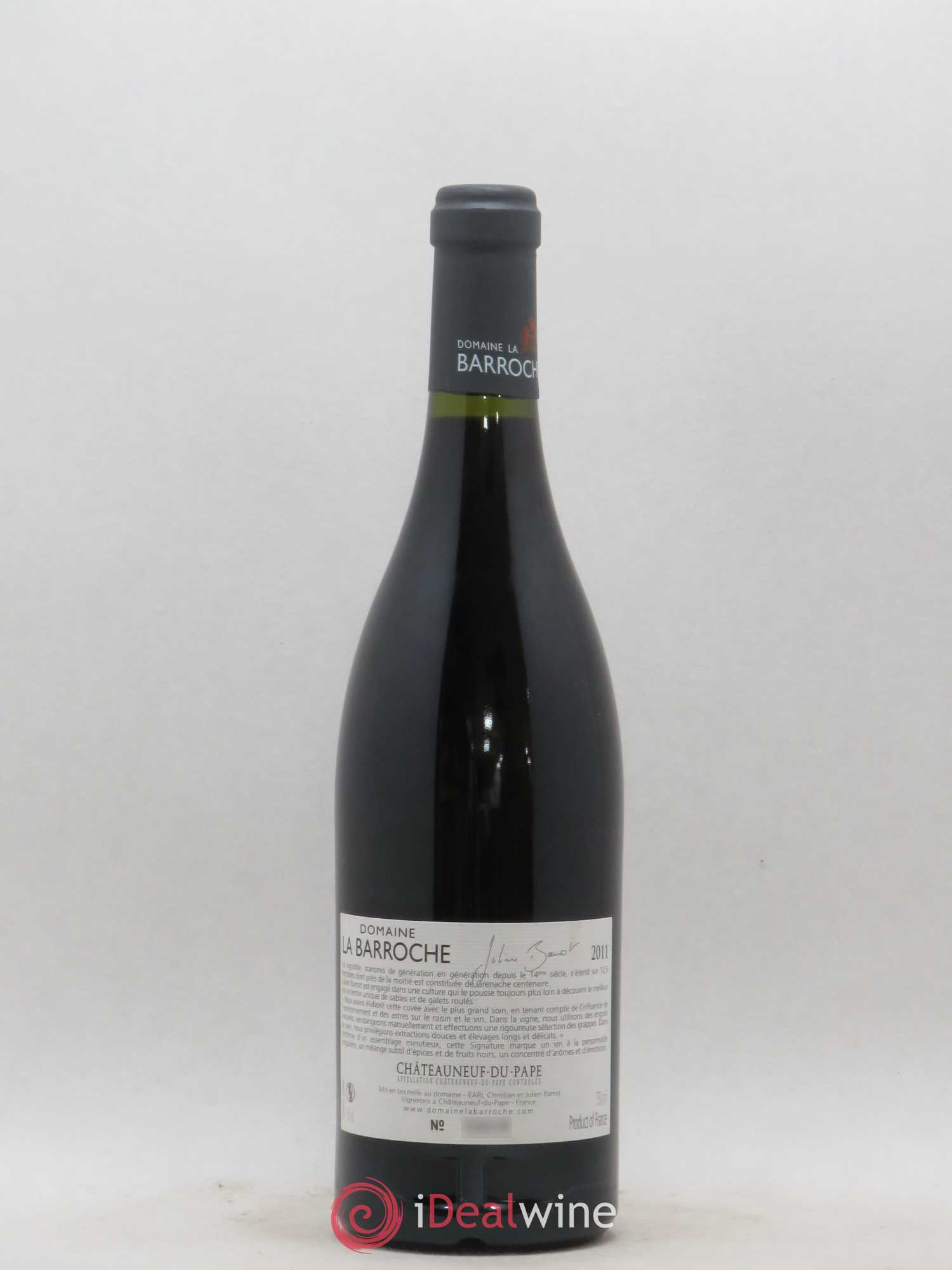 Châteauneuf-du-Pape La Barroche (Domaine de) Signature Julien Barrot 2011 - Lot de 1 bouteille - 1