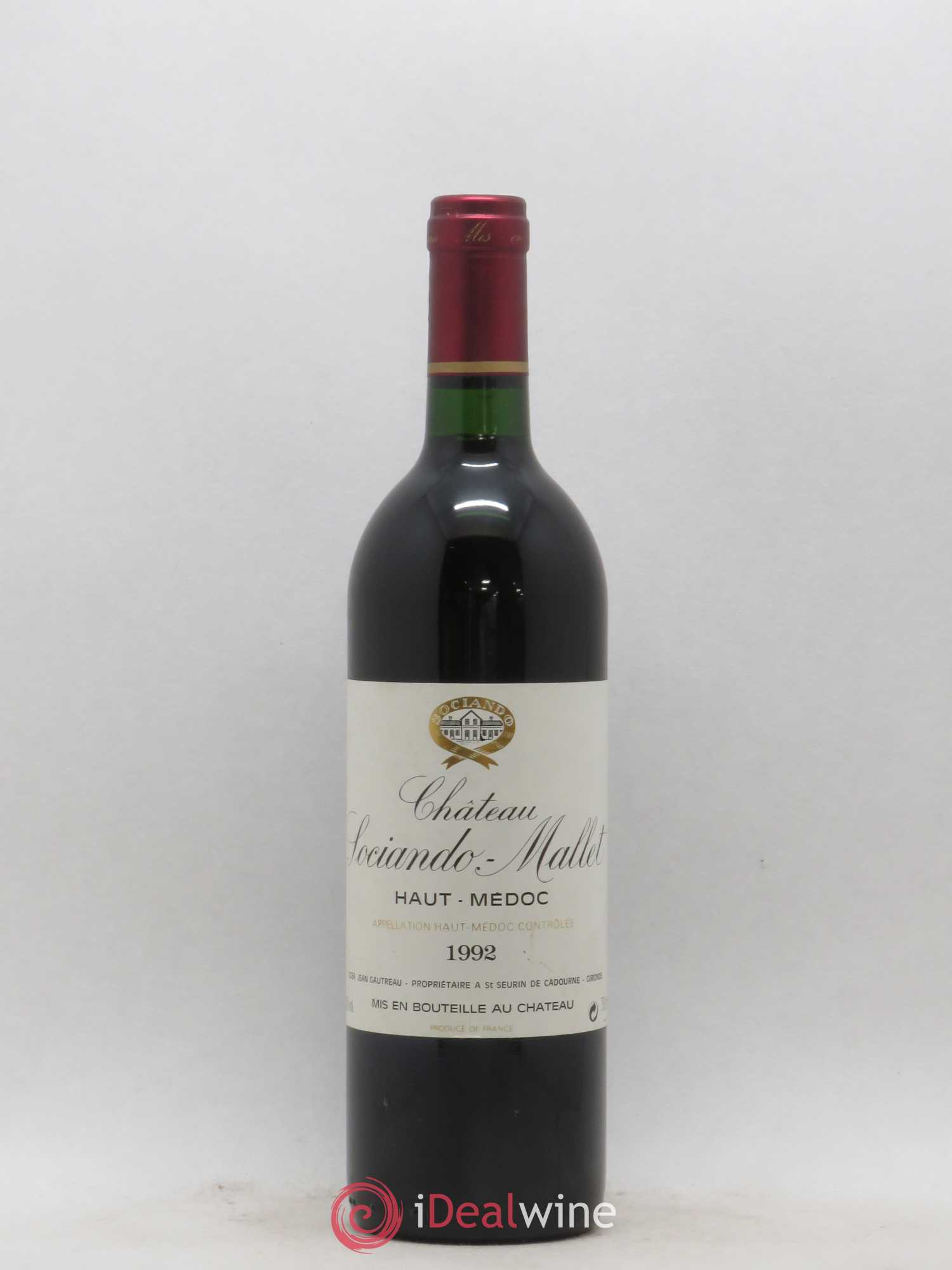 Château Sociando Mallet 1992 - Lot de 1 bouteille - 0