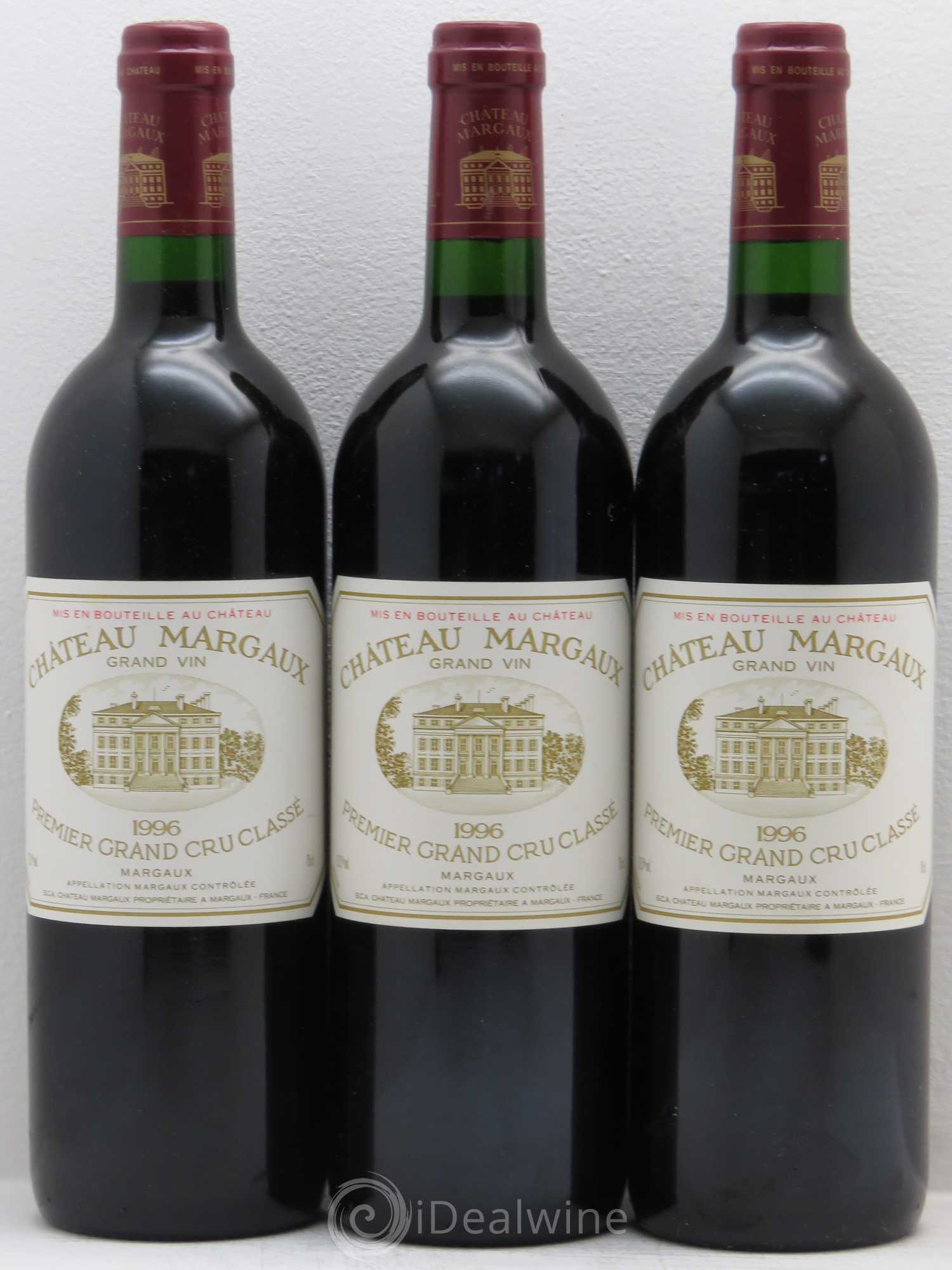 Château Margaux 1er Grand Cru Classé 1996 - Lot de 3 bouteilles - 0
