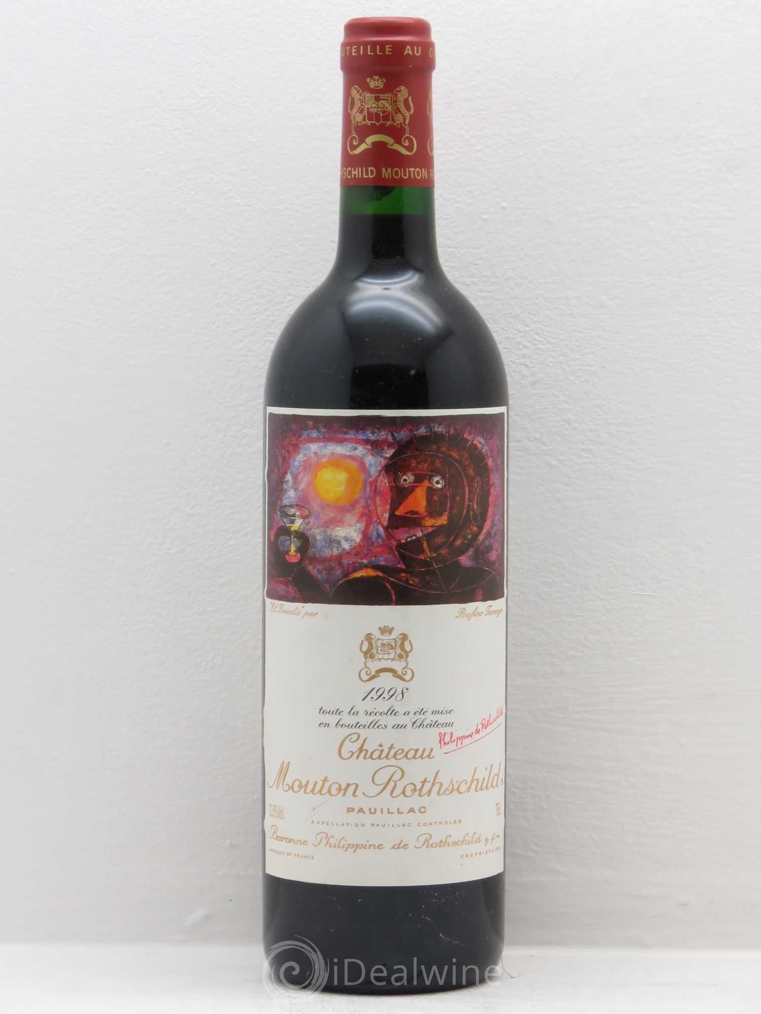 Château Mouton Rothschild 1er Grand Cru Classé 1998 - Lot de 1 bouteille - 0