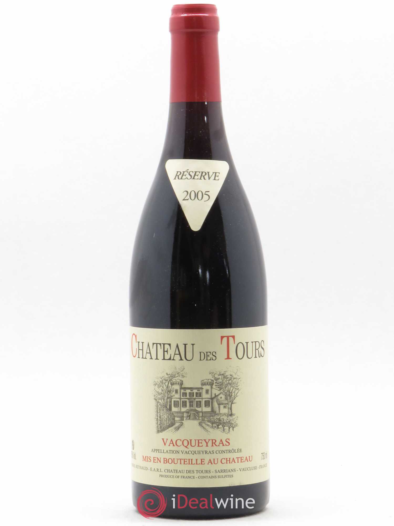 Vacqueyras Château des Tours Emmanuel Reynaud 2005 - Lot de 1 bouteille - 0