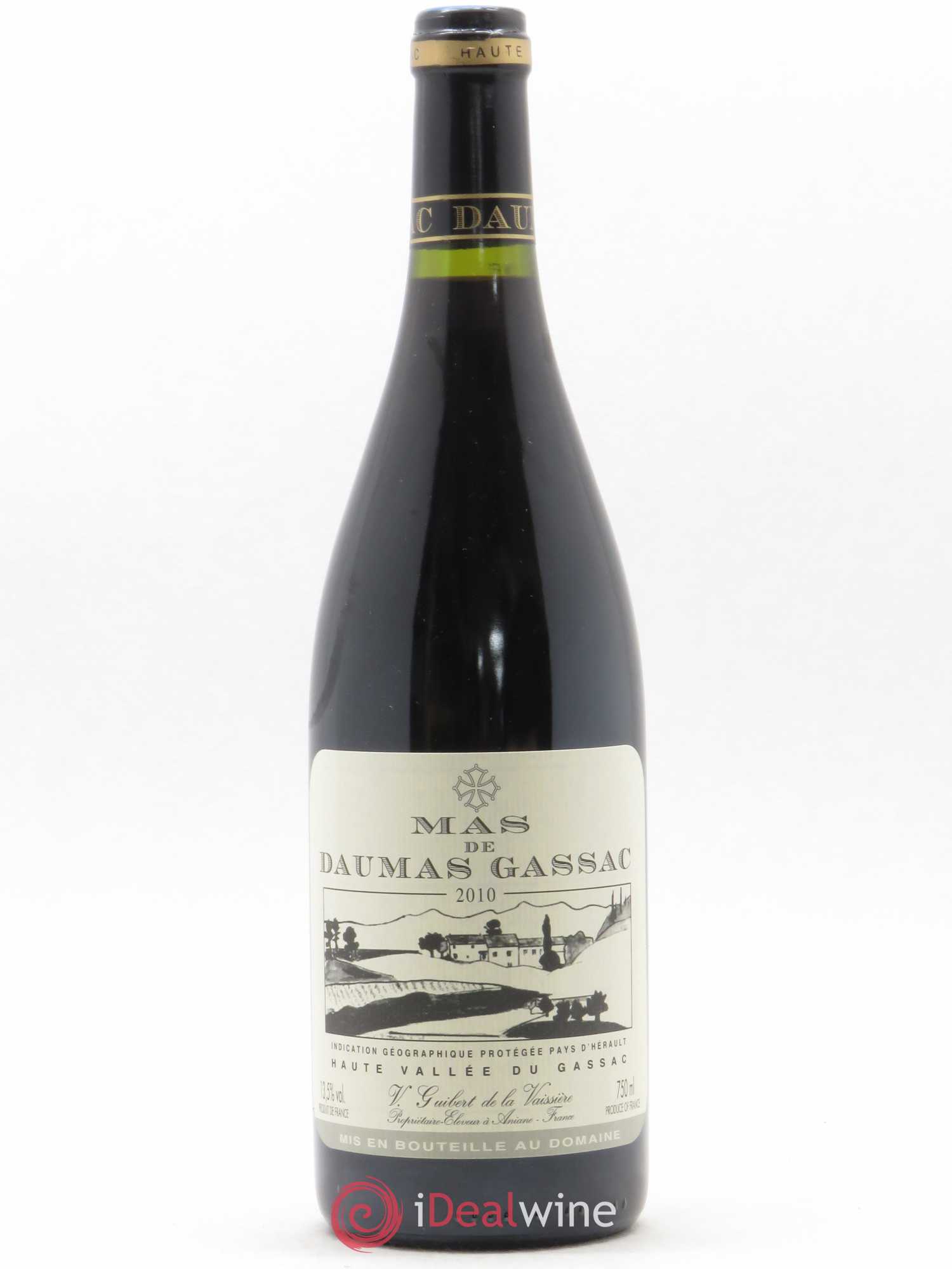 Saint-Guilhem-le-Désert - Cité d'Aniane Mas Daumas Gassac Famille Guibert de La Vaissière 2010 - Lot de 1 bouteille - 0