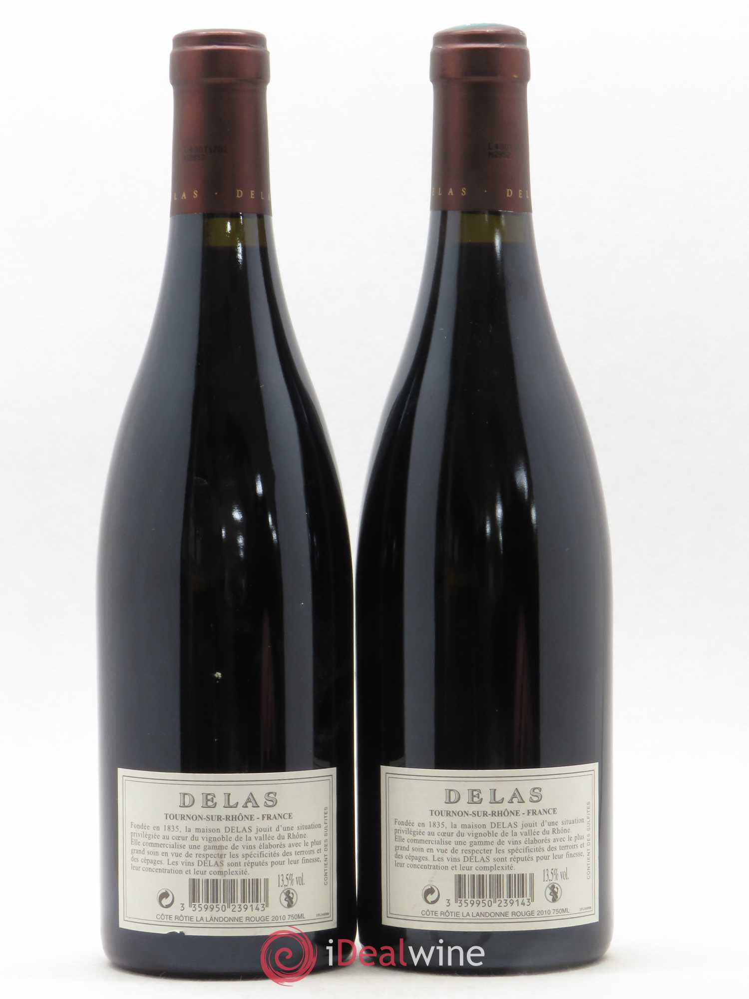 Côte-Rôtie La Landonne Delas Frères 2010 - Lot de 2 bouteilles - 1