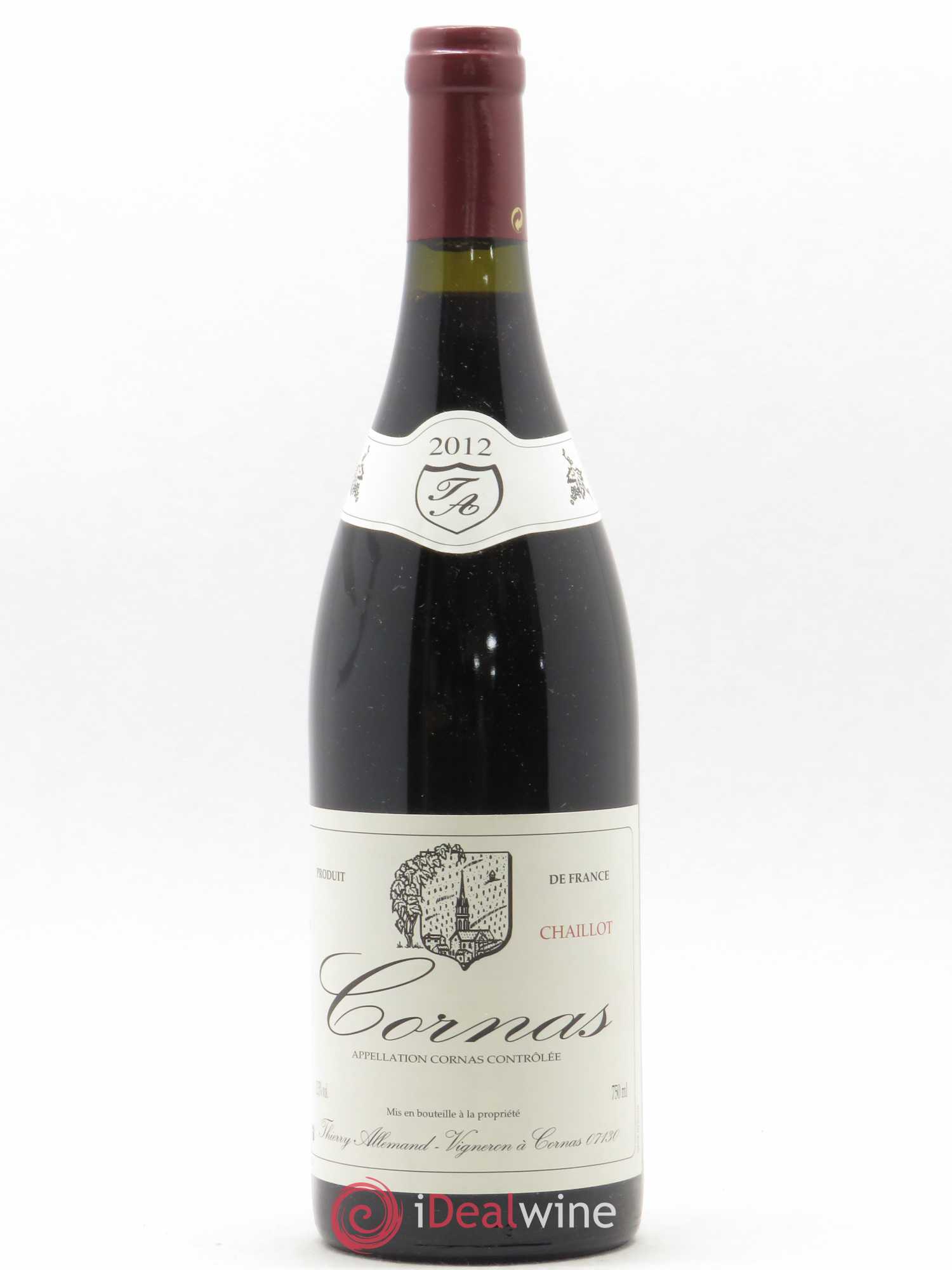 Cornas Chaillot Thierry Allemand 2012 - Lot de 1 bouteille - 0