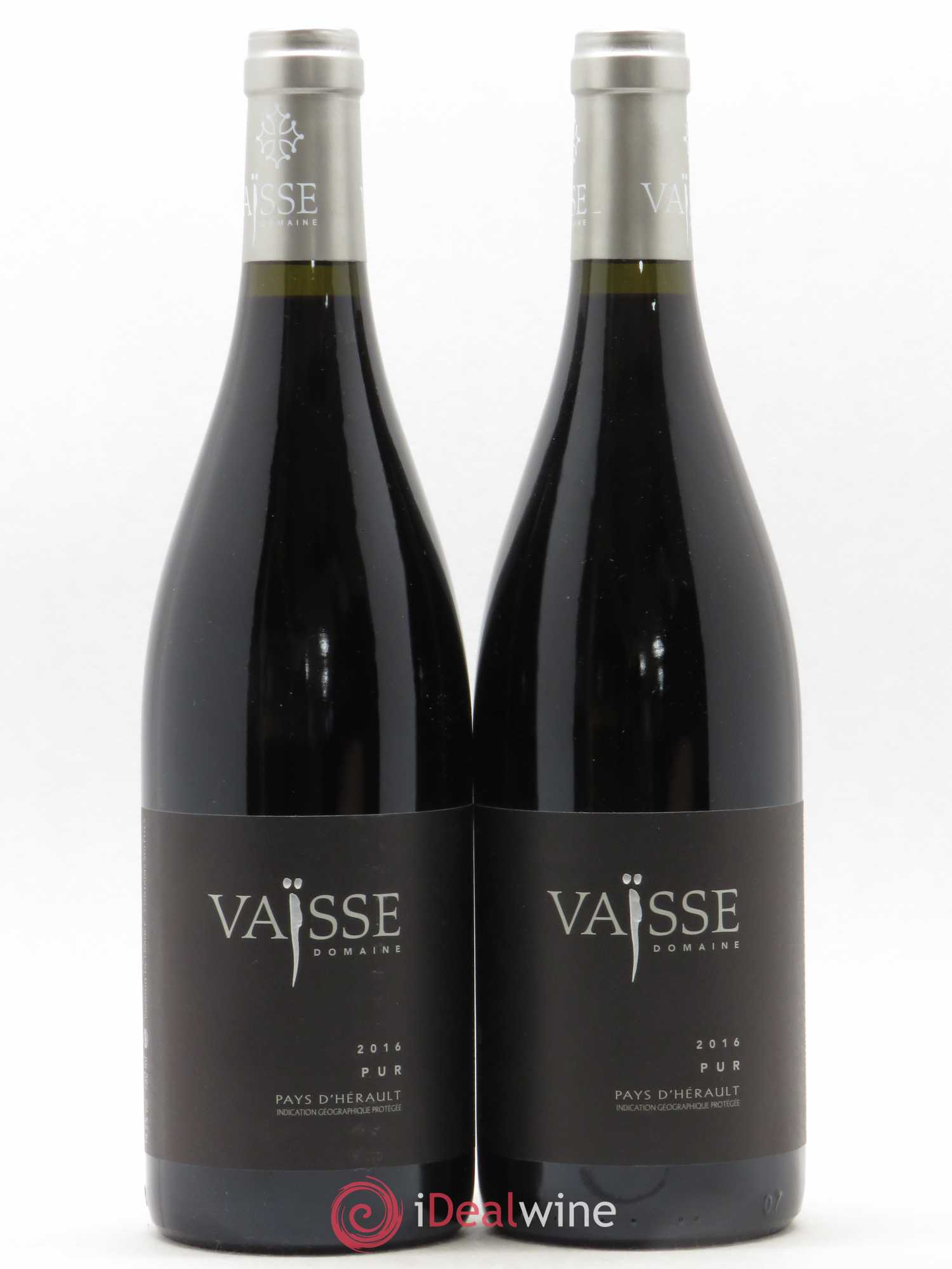 Pays d'Hérault Pur Vaisse (Domaine) 2016 - Lot de 2 bouteilles - 0