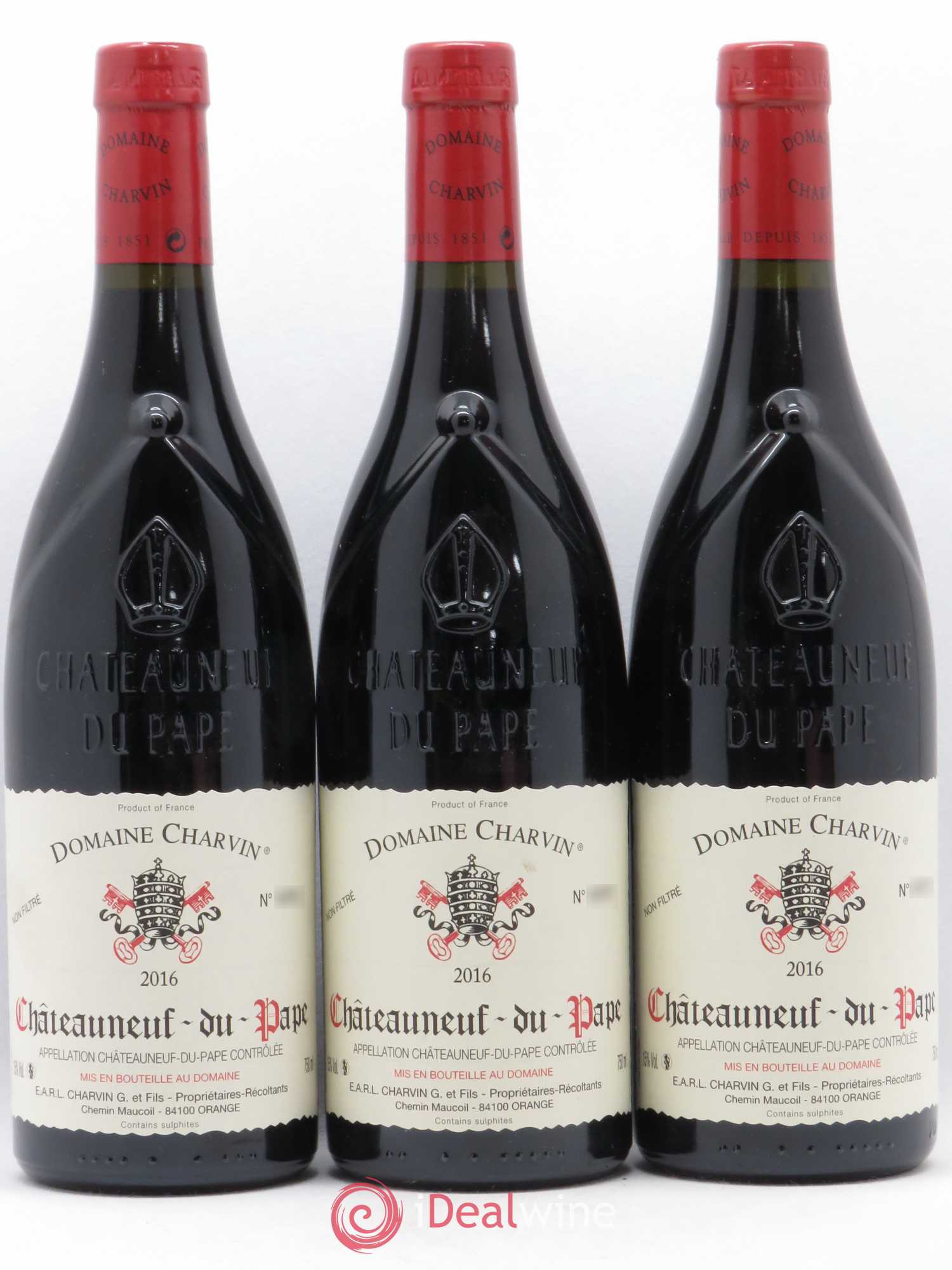 Châteauneuf-du-Pape Charvin (Domaine) 2016 - Lot de 3 bouteilles - 0