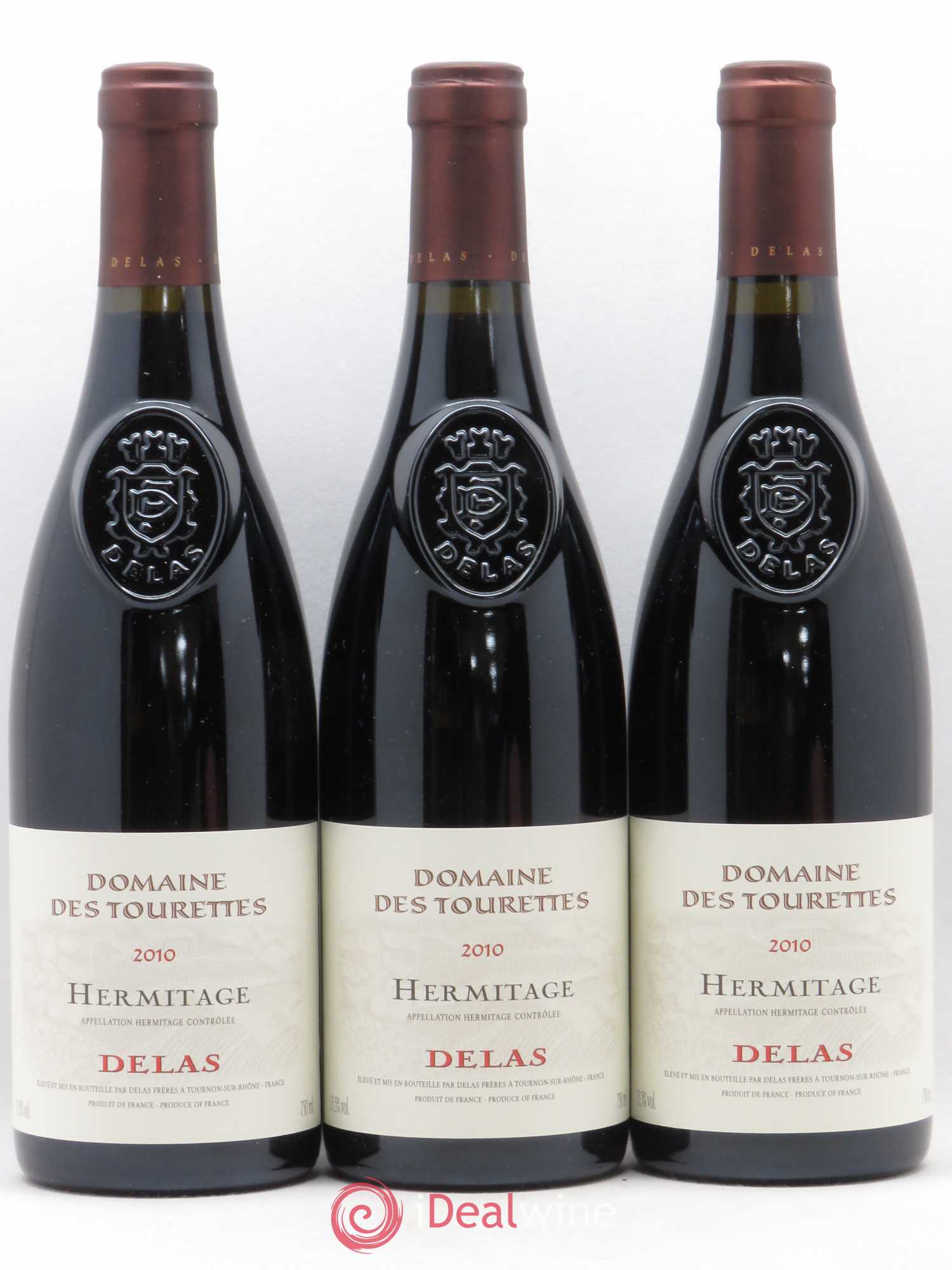 Hermitage Domaine des Tourettes Delas Frères 2010 - Lot de 3 bouteilles - 0