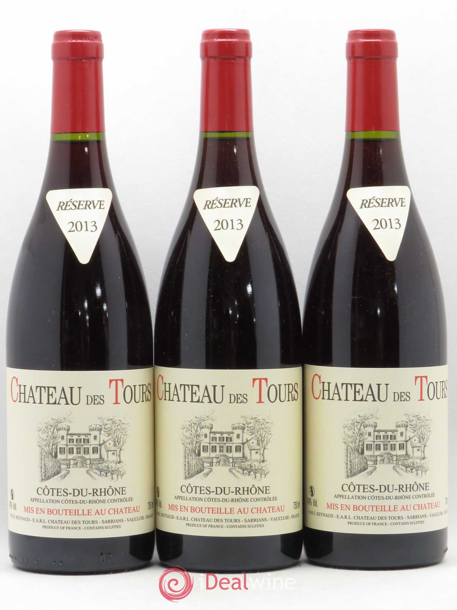 Côtes-du-Rhône Château des Tours Emmanuel Reynaud 2013 - Lot de 3 bouteilles - 0