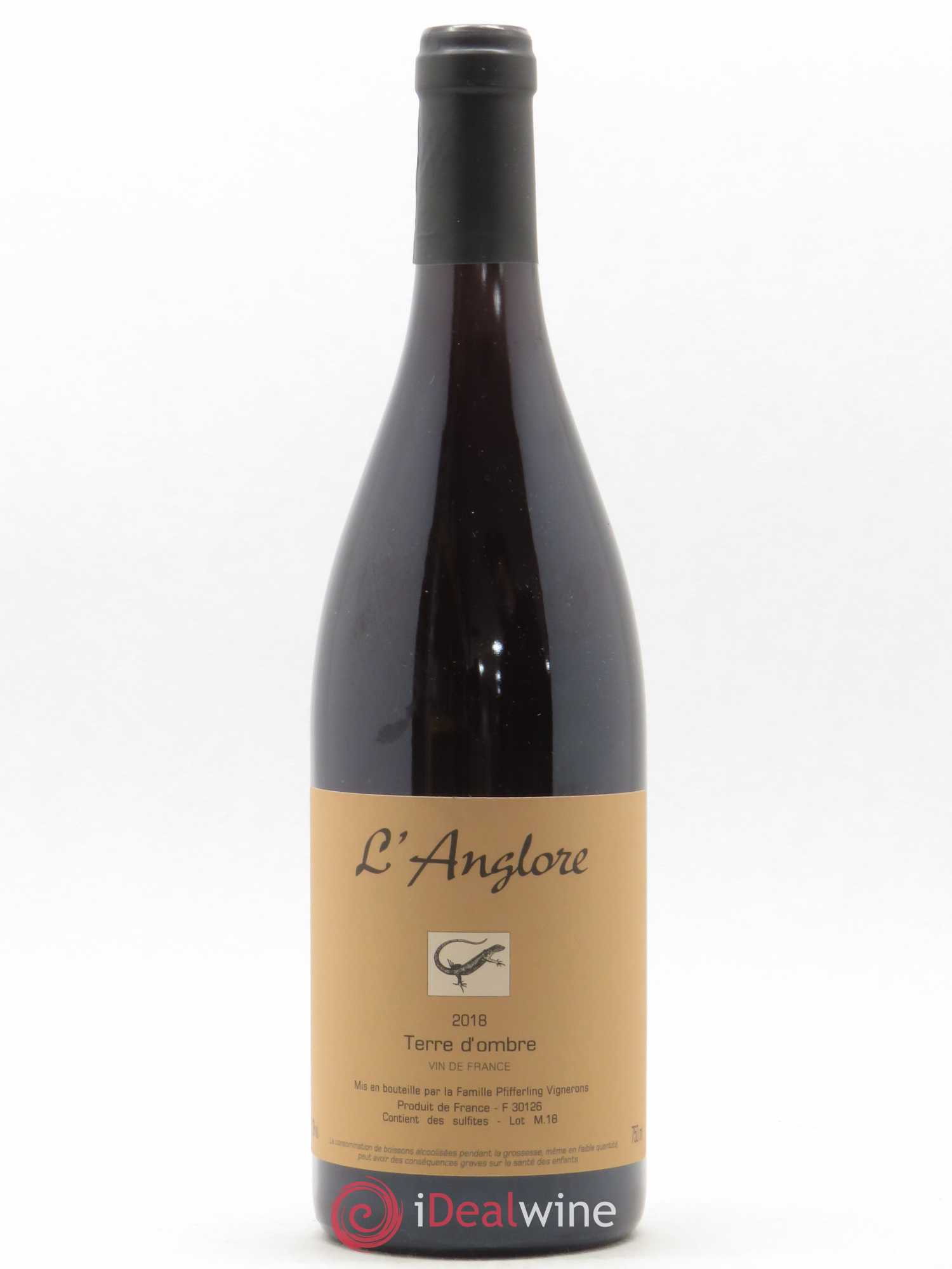 Vin de France Terre d'Ombre L'Anglore 2018 - Lot de 1 bouteille - 0