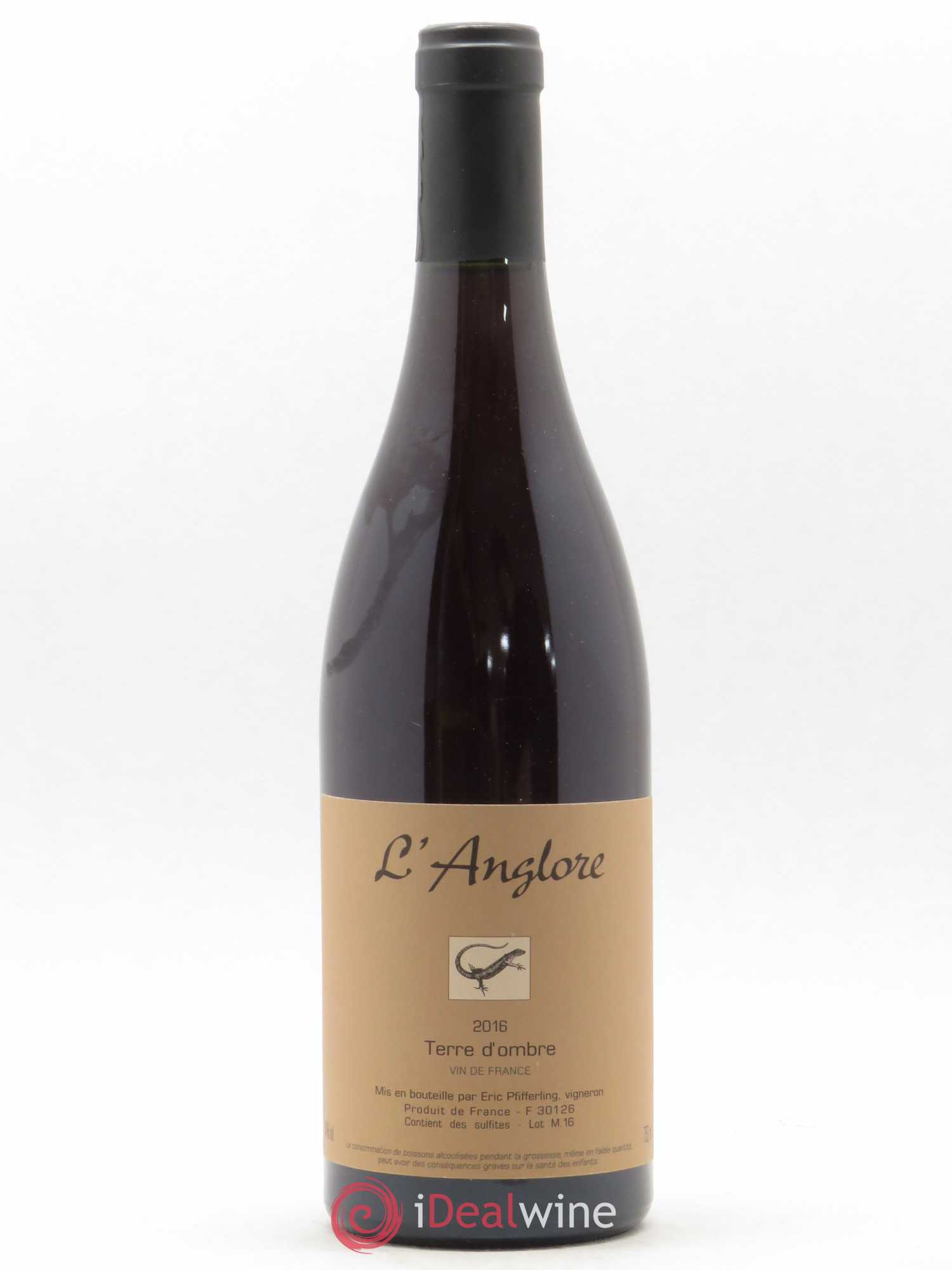 Vin de France Terre d'Ombre L'Anglore 2016 - Lot de 1 bouteille - 0