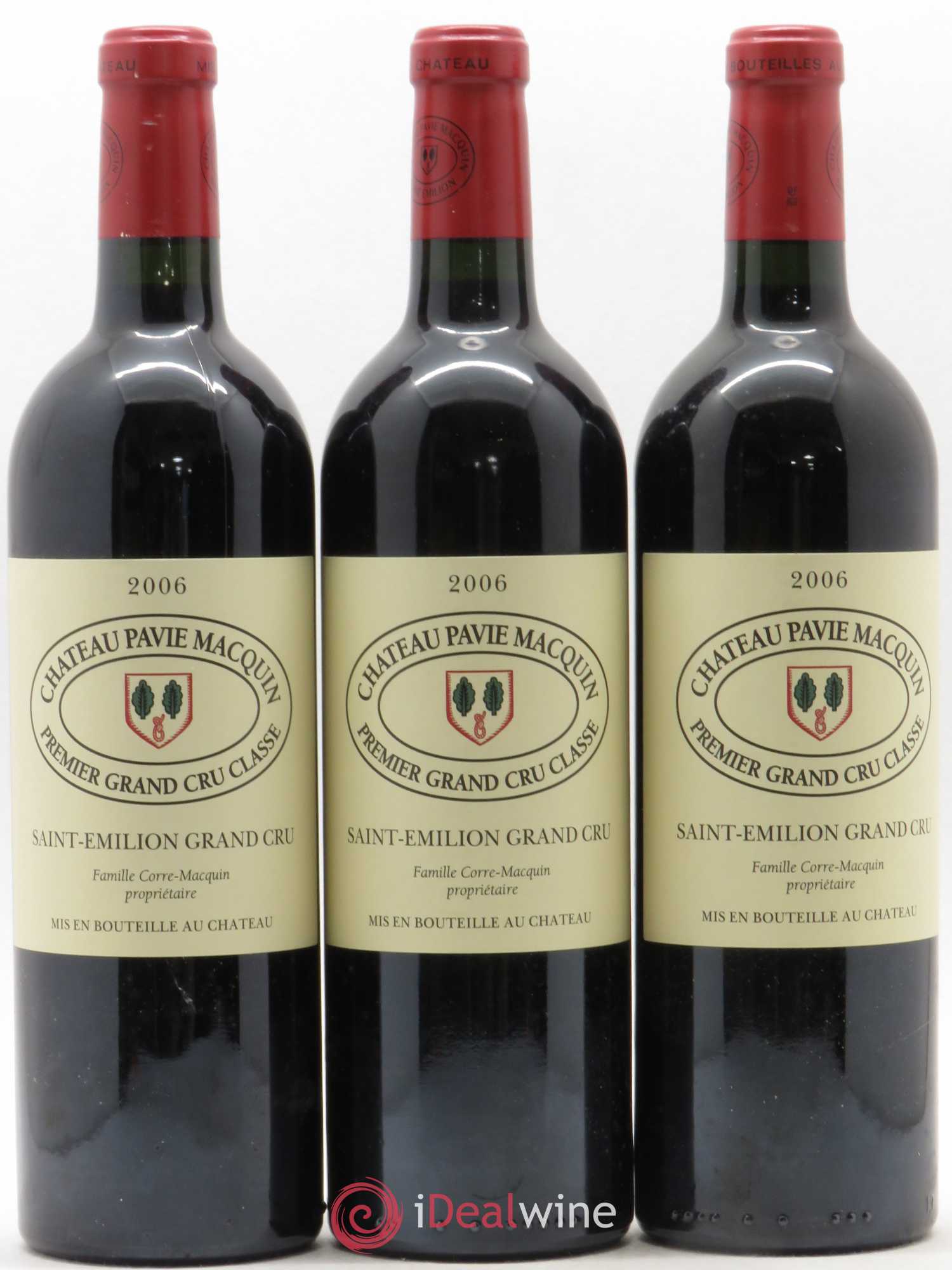 Château Pavie Macquin 1er Grand Cru Classé B 2006 - Lot de 3 bouteilles - 0