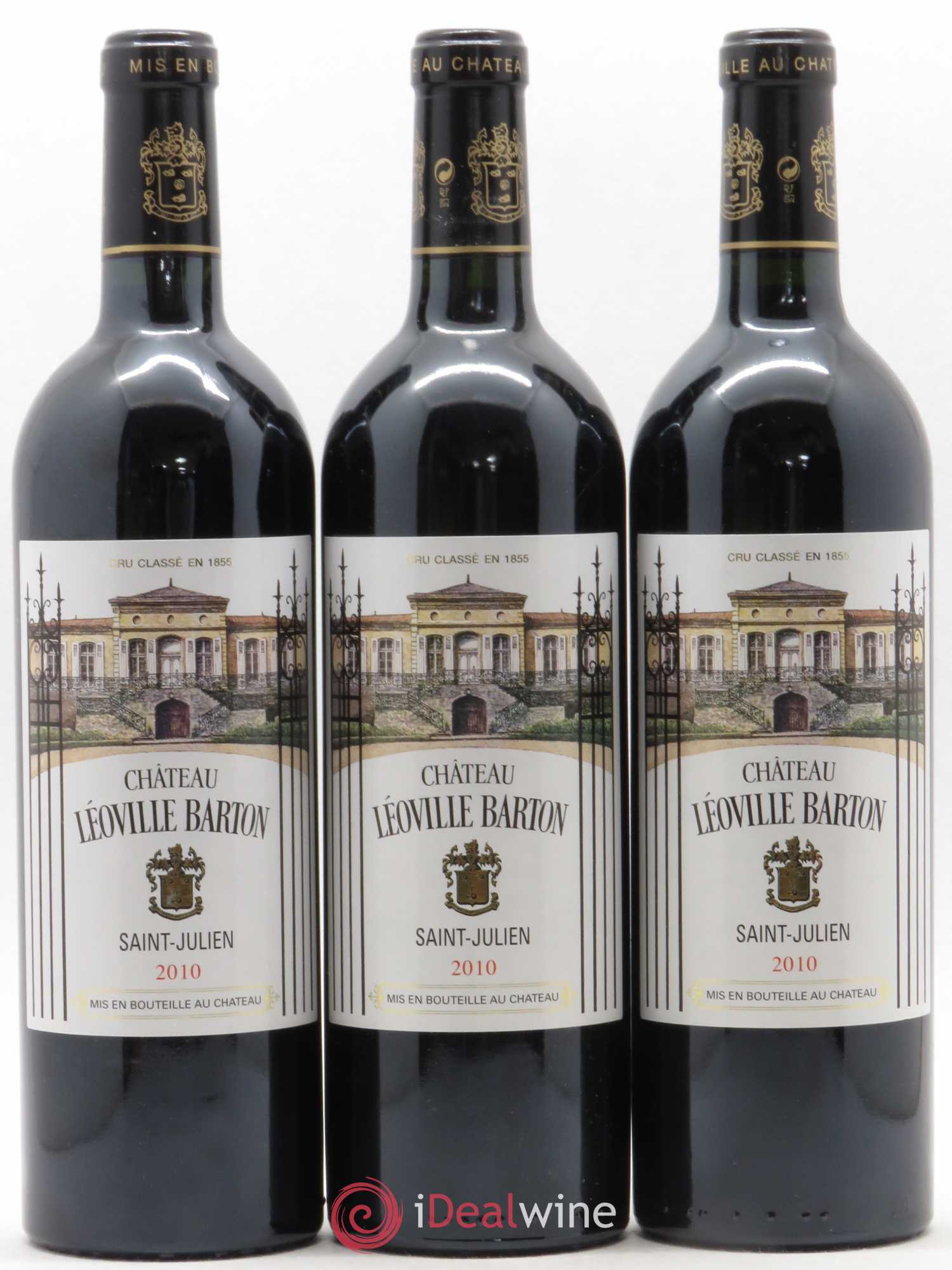 Château Léoville Barton 2ème Grand Cru Classé 2010 - Lot de 3 bouteilles - 0