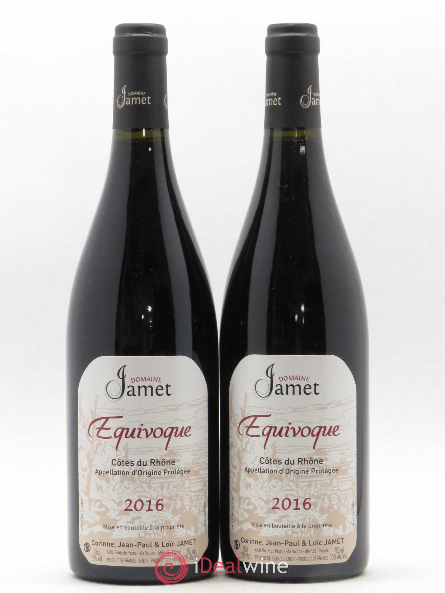 Côtes-du-Rhône Cuvée Equivoque Domaine Jamet 2016 - Posten von 2 Flaschen - 0