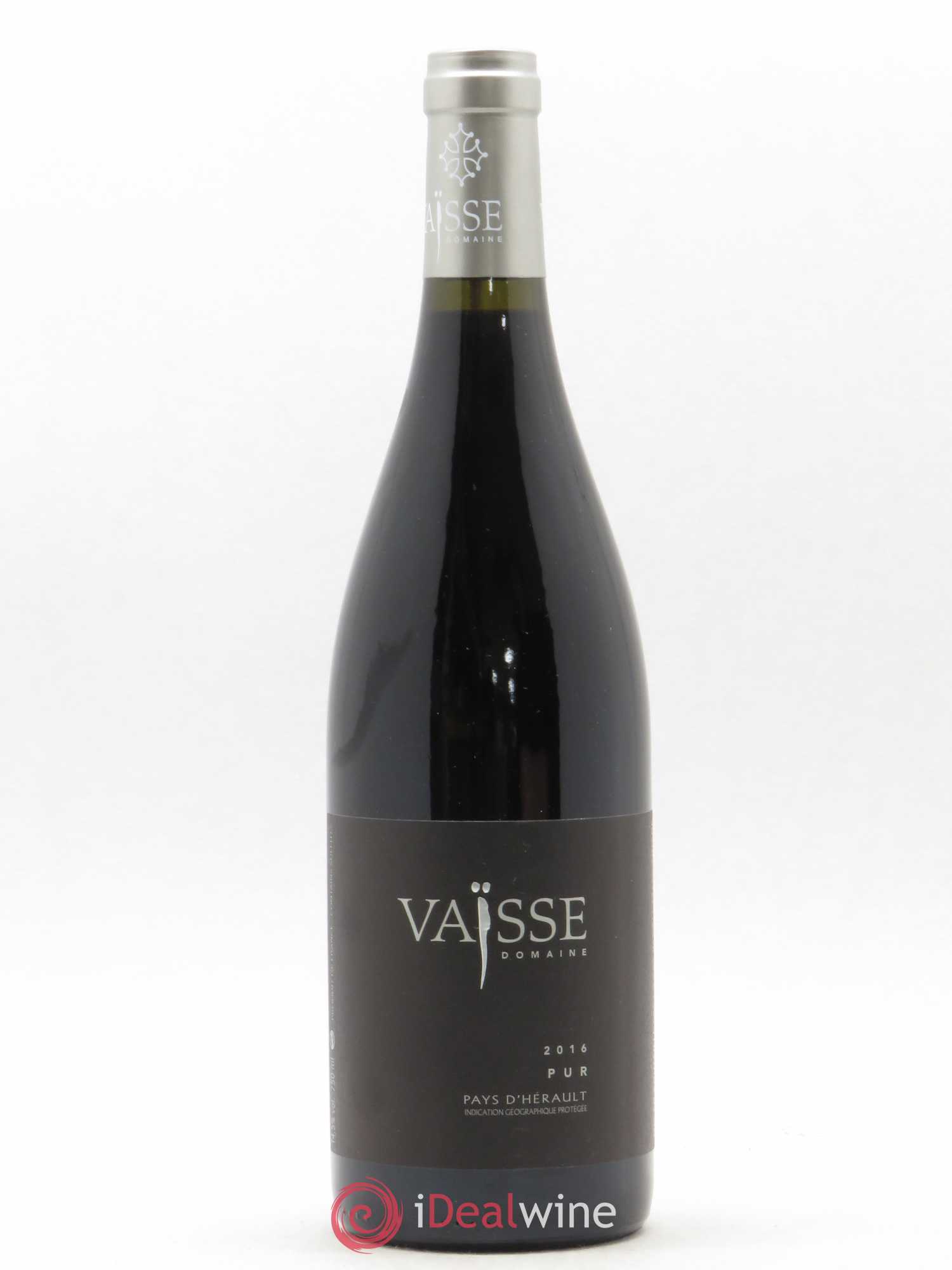 Pays d'Hérault Pur Vaisse (Domaine) 2016 - Lot de 1 bouteille - 0