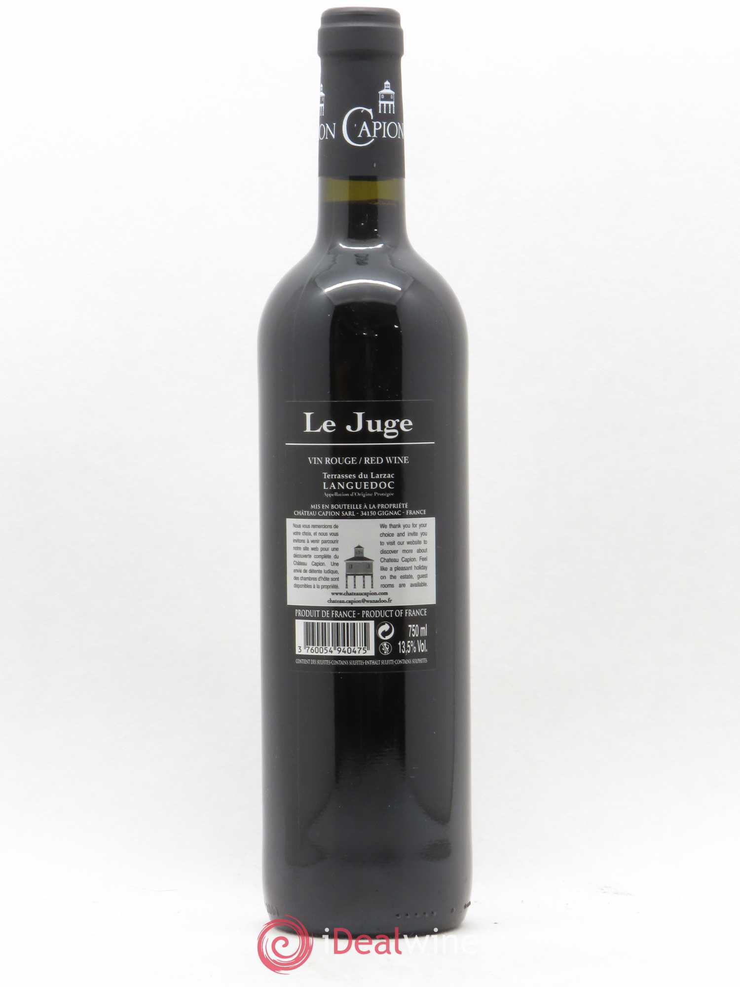 Coteaux du Languedoc Château Capion Le Juge 2012 - Lot de 1 bouteille - 1