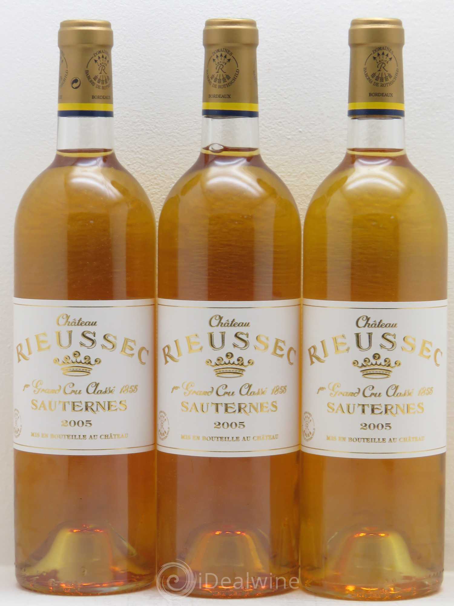 Château Rieussec 1er Grand Cru Classé 2005 - Lotto di 3 bottiglie - 0