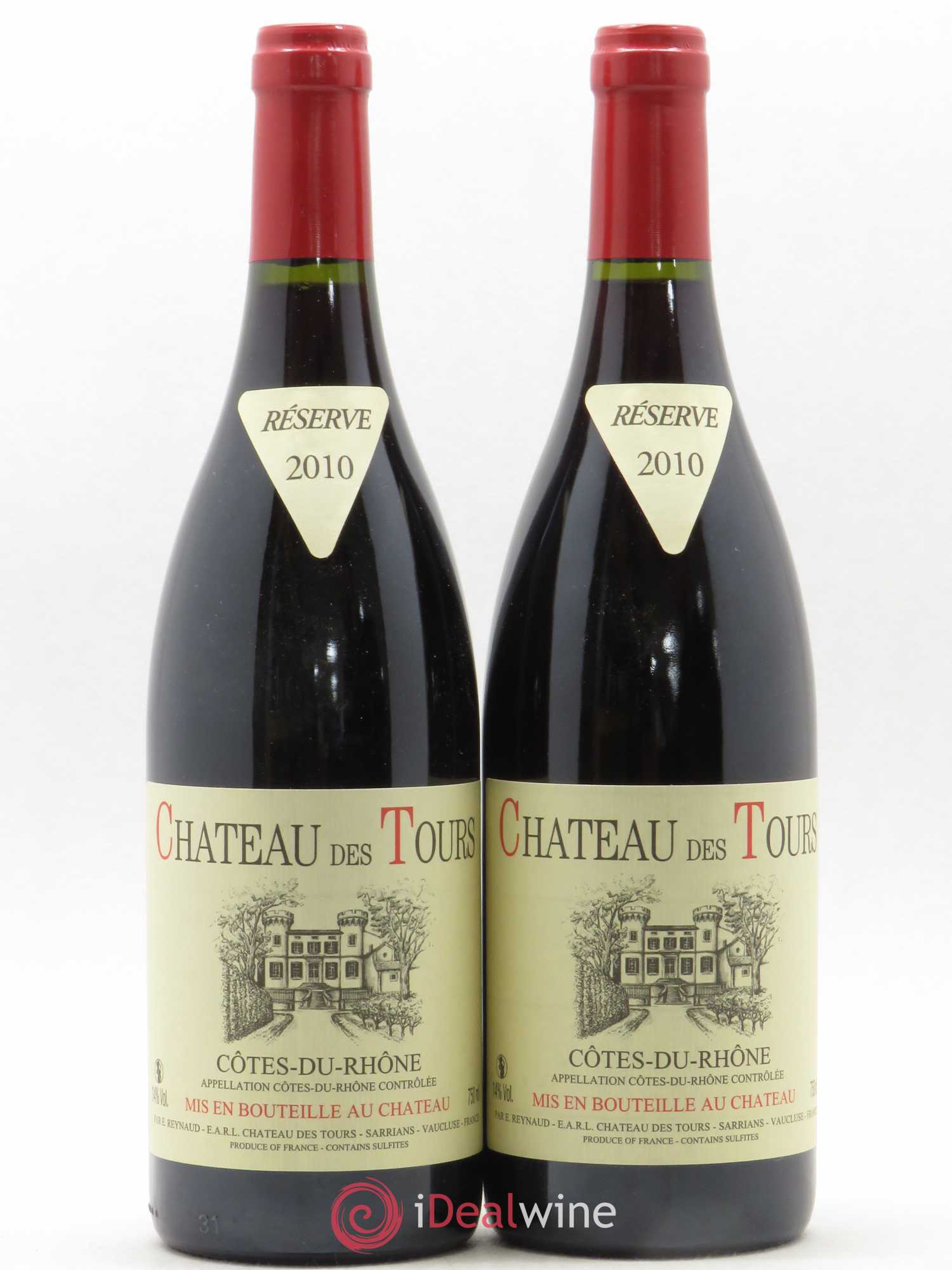 Côtes-du-Rhône Château des Tours Emmanuel Reynaud 2010 - Lot de 2 bouteilles - 0