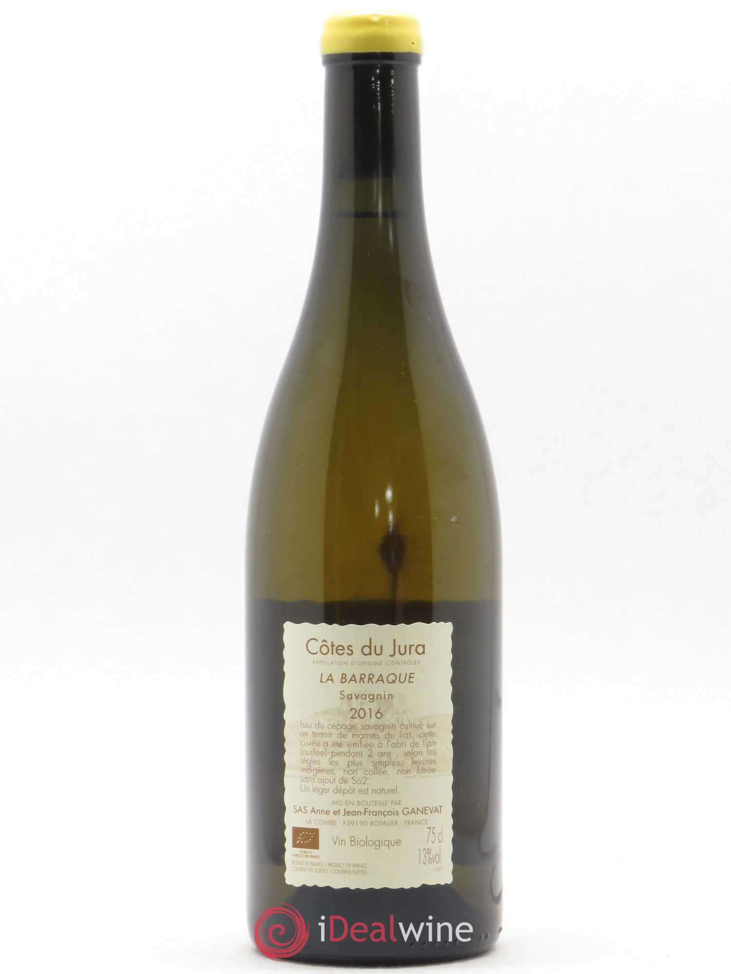 Côtes du Jura La Barraque Chardonnay Anne et Jean François Ganevat 2016 - Lot de 1 bouteille - 1