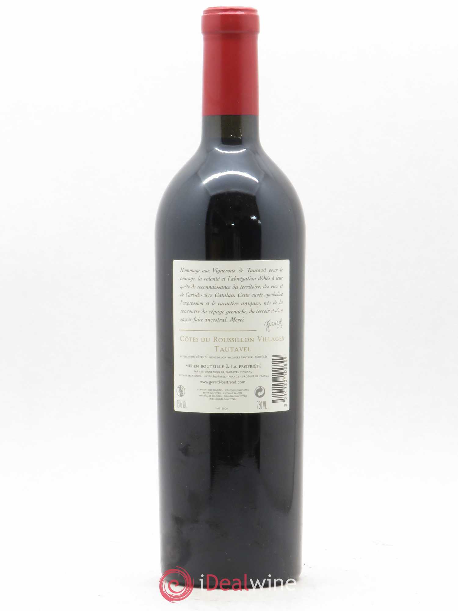 Côtes du Roussillon Villages Tautavel Hommage aux vignerons Domaine Gérard Bertrand 2010 - Lotto di 1 bottiglia - 1