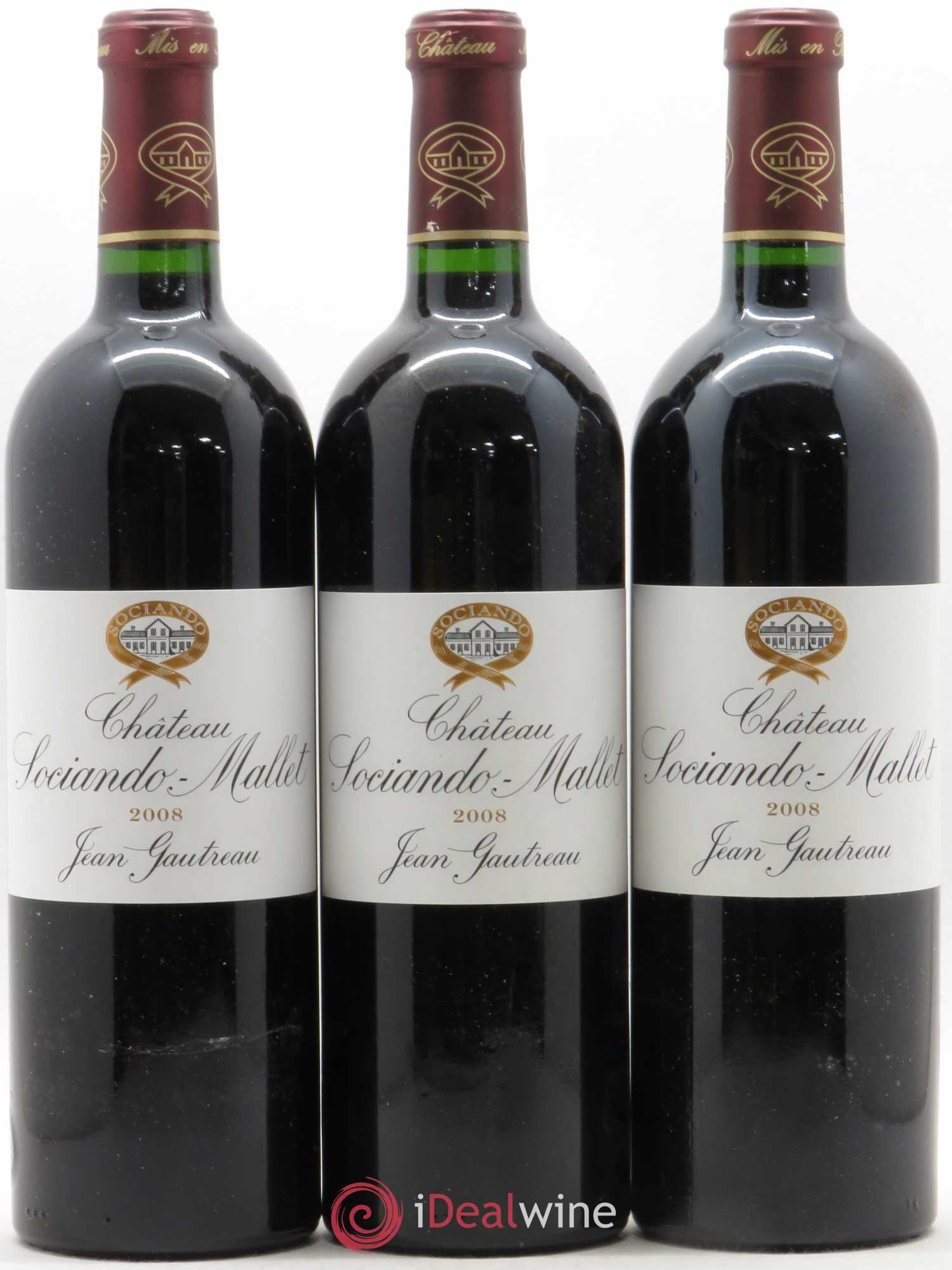 Château Sociando Mallet 2008 - Lot de 6 bouteilles - 1
