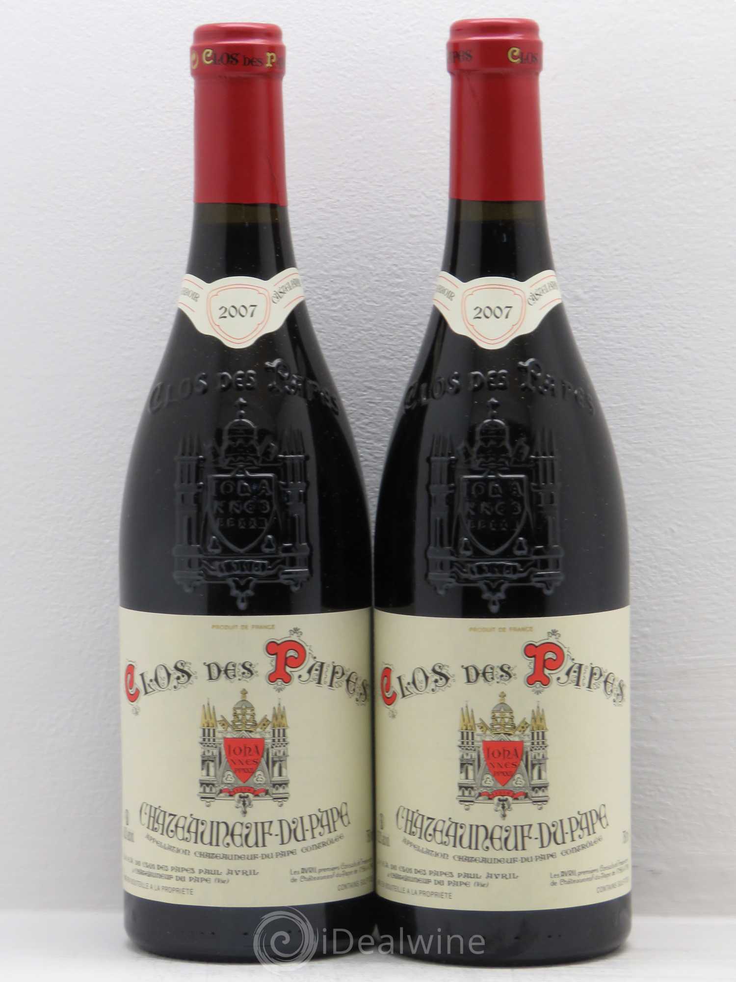Châteauneuf-du-Pape Clos des Papes - Paul Avril 2007 - Lot de 2 bouteilles - 0