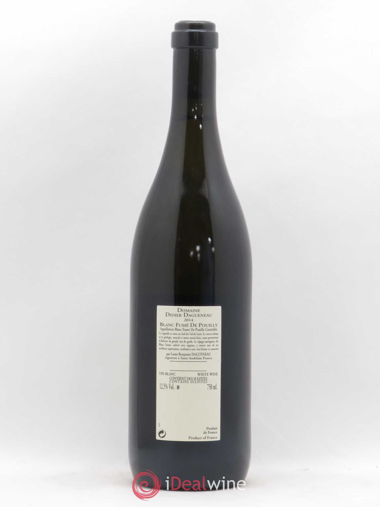 Pouilly-Fumé Blanc Fumé de Pouilly Dagueneau (Domaine Didier - Louis-Benjamin) 2014 - Lot de 1 bouteille - 1