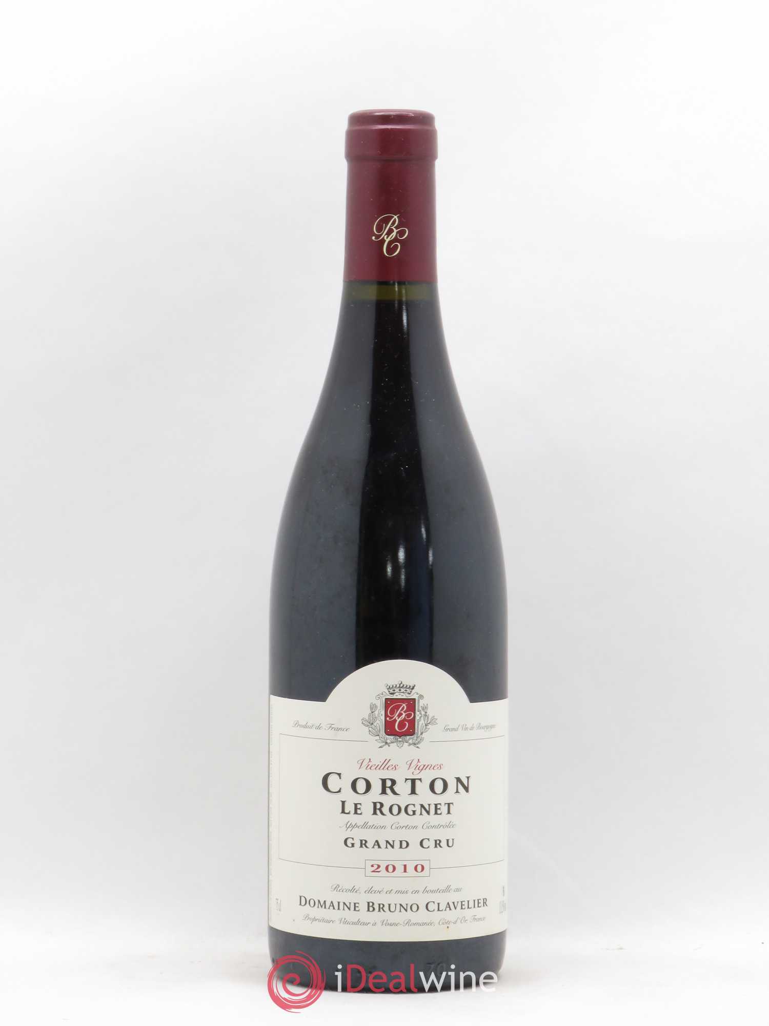 Corton Grand Cru Le Rognet Vieilles Vignes Bruno Clavelier 2010 - Lot de 1 bouteille - 0