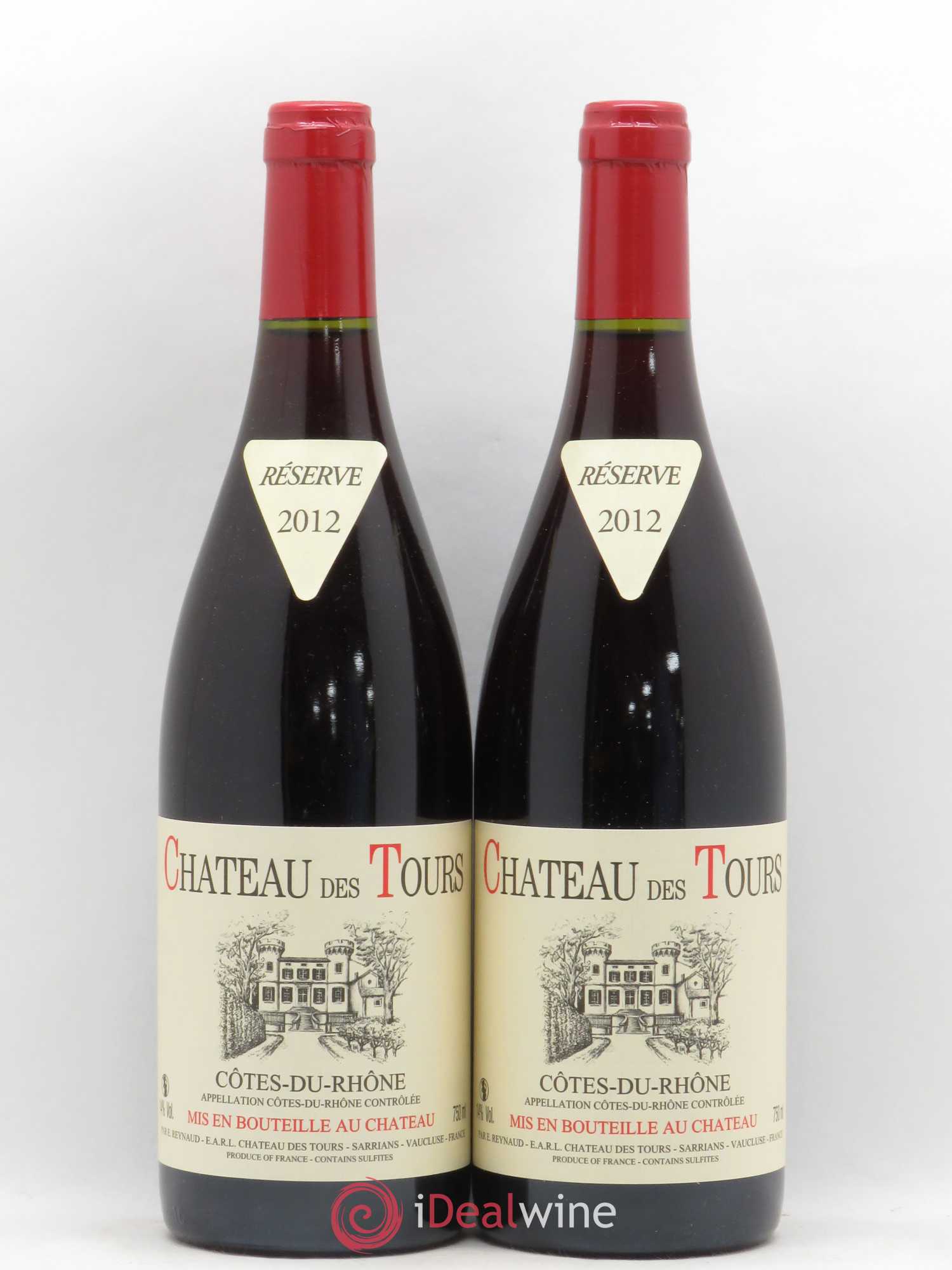 Côtes-du-Rhône Château des Tours Emmanuel Reynaud 2012 - Lot de 2 bouteilles - 0
