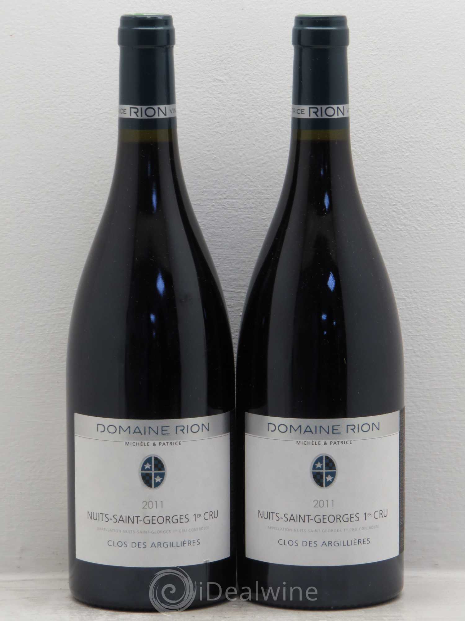 Nuits-Saint-Georges 1er Cru Clos des Argillières - Domaine Rion (sans prix de réserve) 2011 - Posten von 2 Flaschen - 0