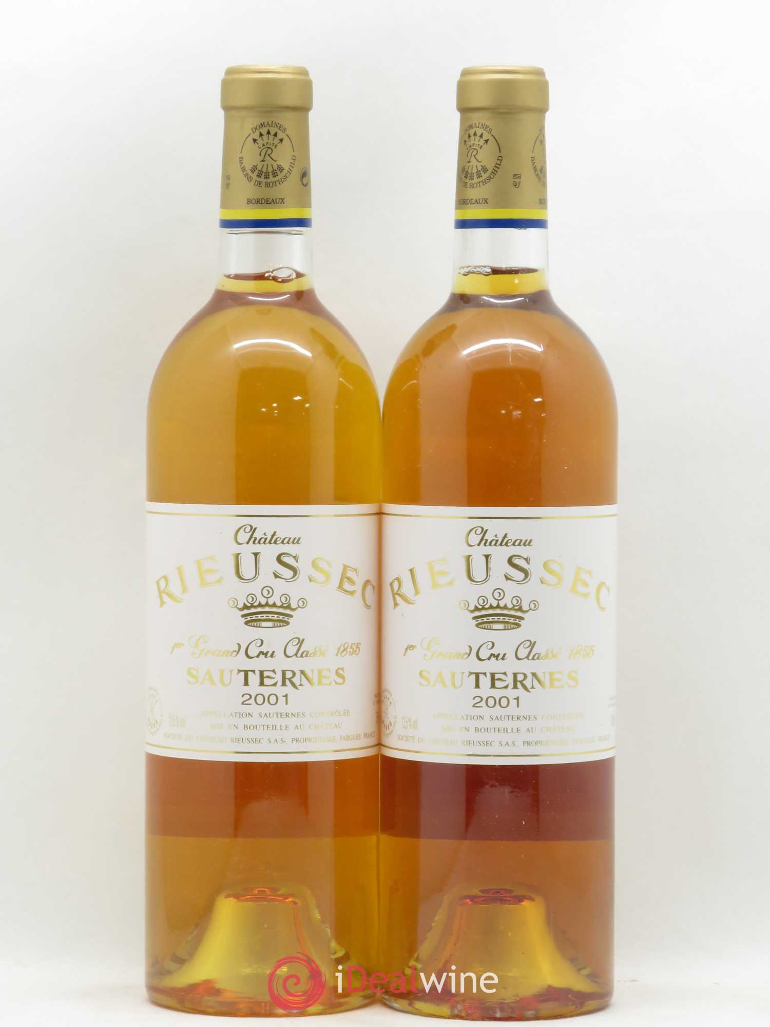 Château Rieussec 1er Grand Cru Classé 2001 - Lotto di 2 bottiglie - 0