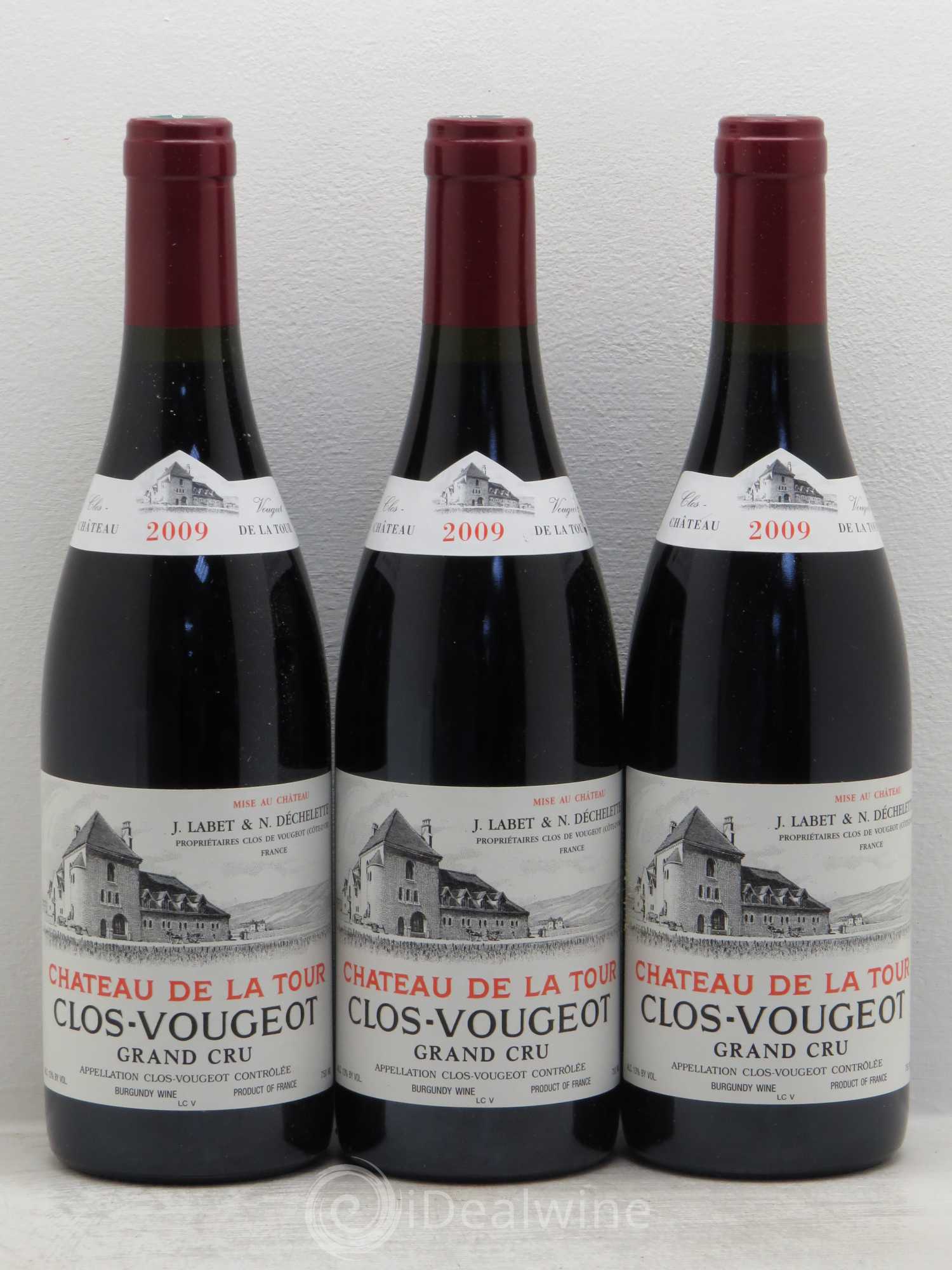 Clos de Vougeot Grand Cru Château de La Tour 2009 - Lot de 3 bouteilles - 0