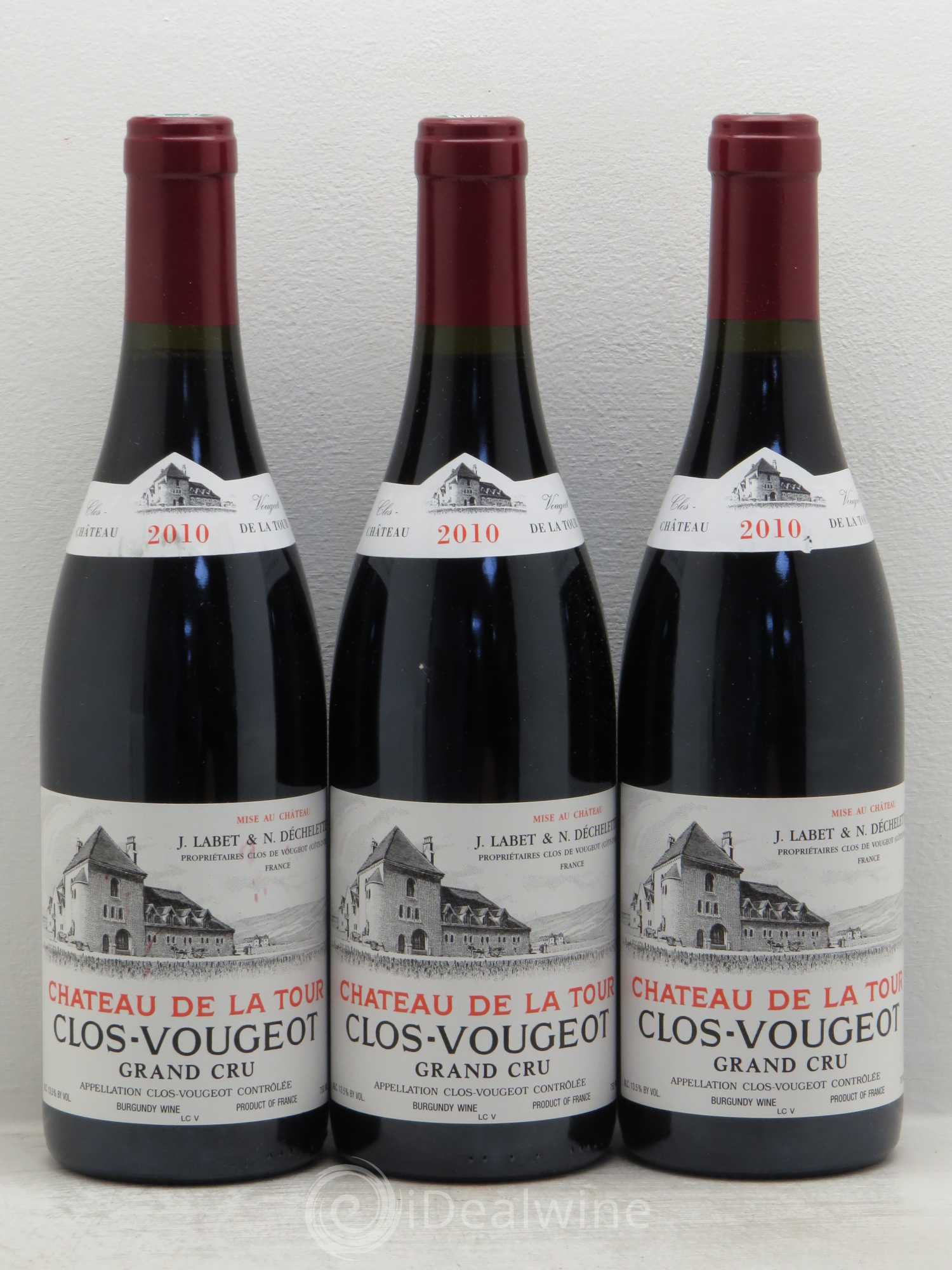 Clos de Vougeot Grand Cru Château de La Tour 2010 - Lot de 3 bouteilles - 0