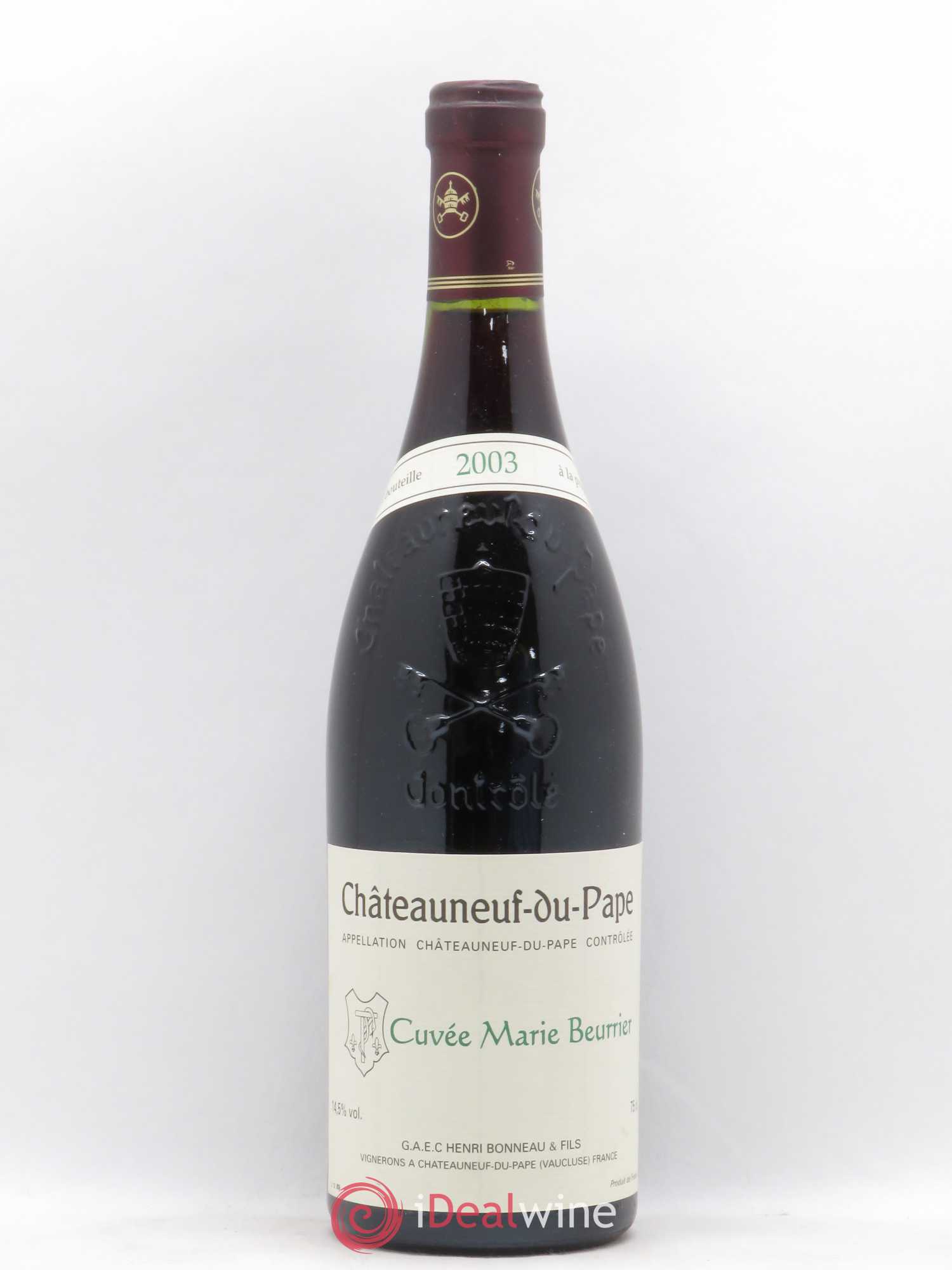 Châteauneuf-du-Pape Marie Beurrier Henri Bonneau & Fils 2003 - Lot de 1 bouteille - 0