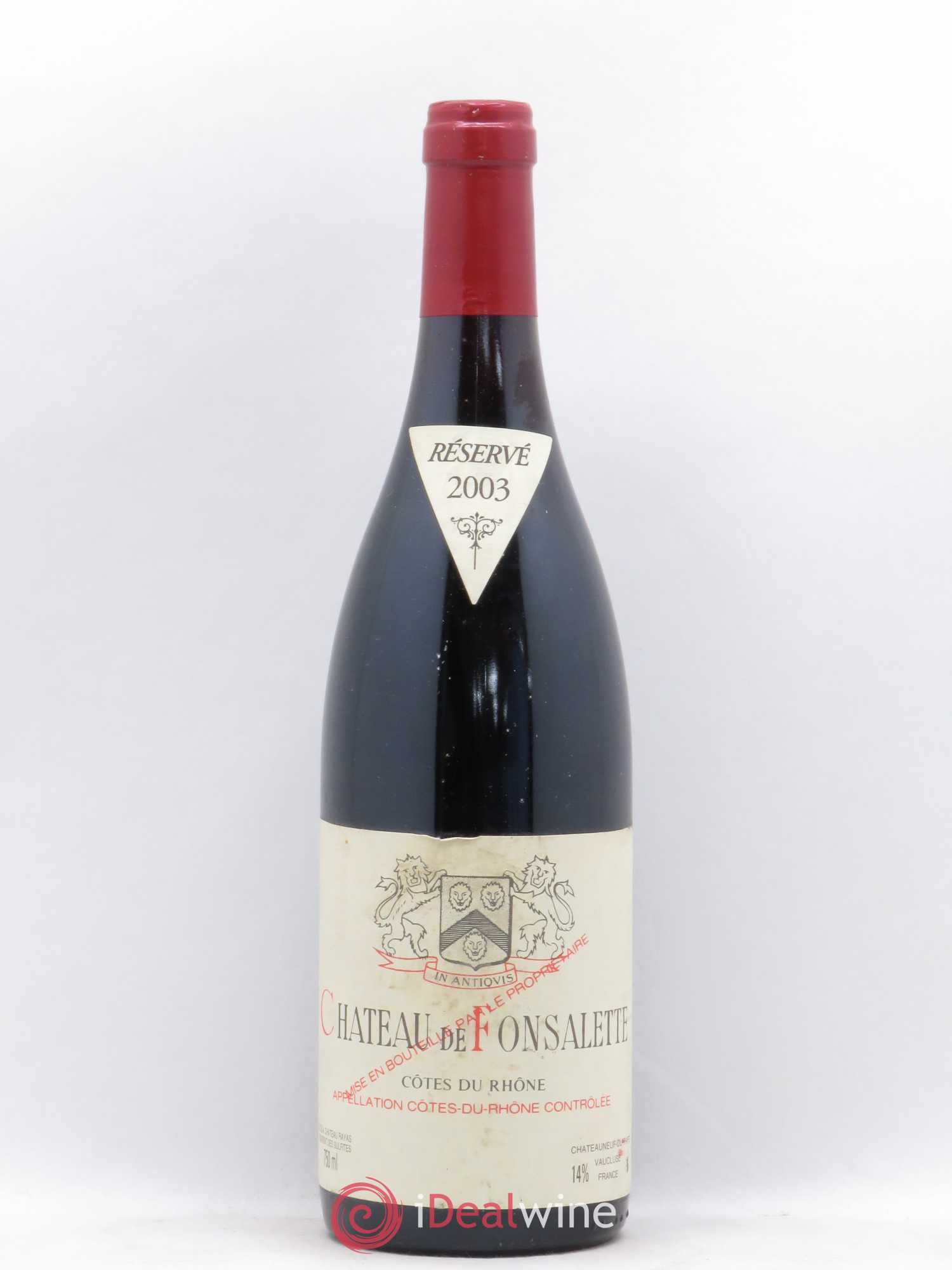 Côtes-du-Rhône Château de Fonsalette Emmanuel Reynaud 2003 - Lot de 1 bouteille - 0
