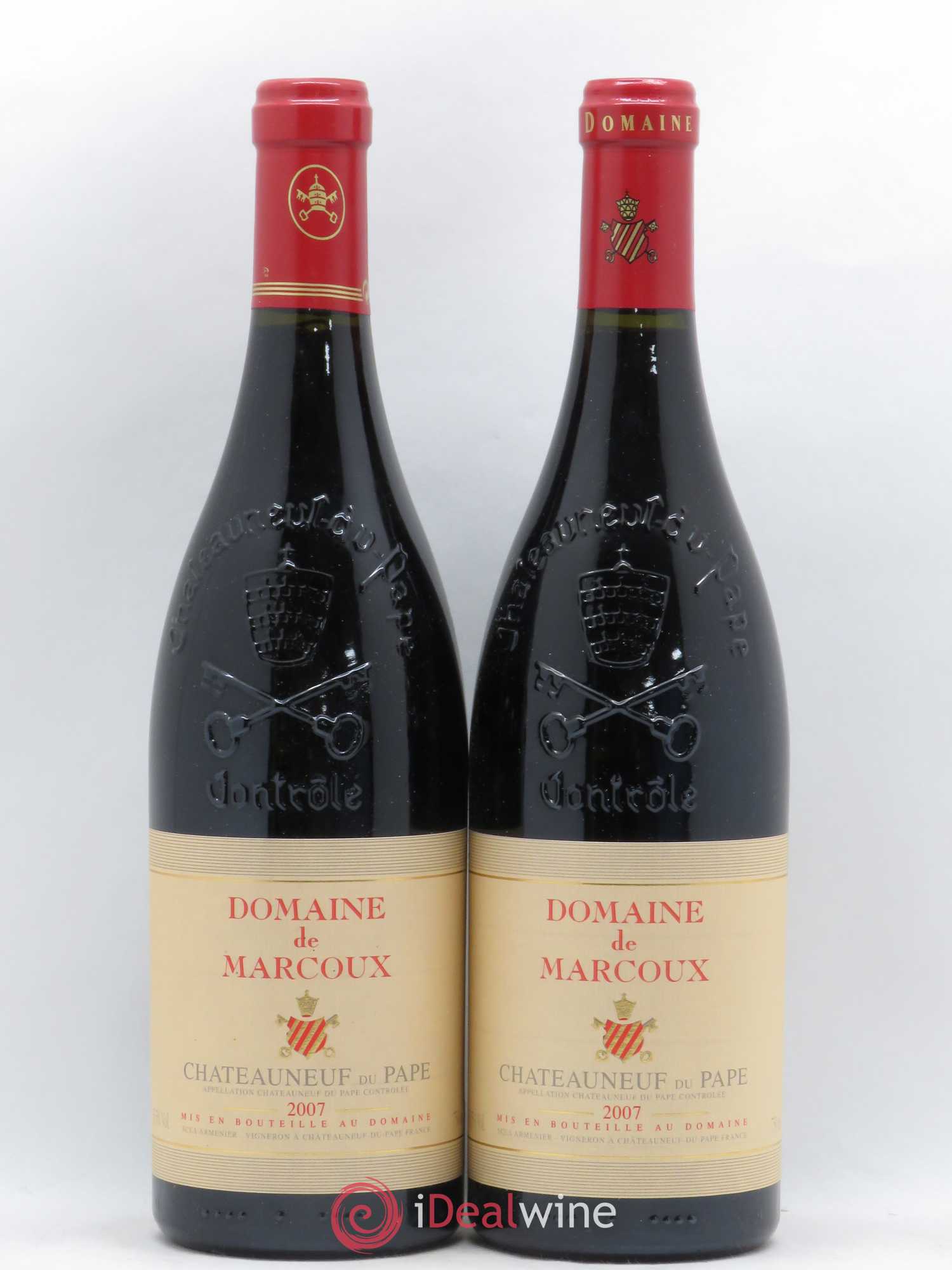Châteauneuf-du-Pape Marcoux (Domaine de) 2007 - Lot de 2 bouteilles - 0