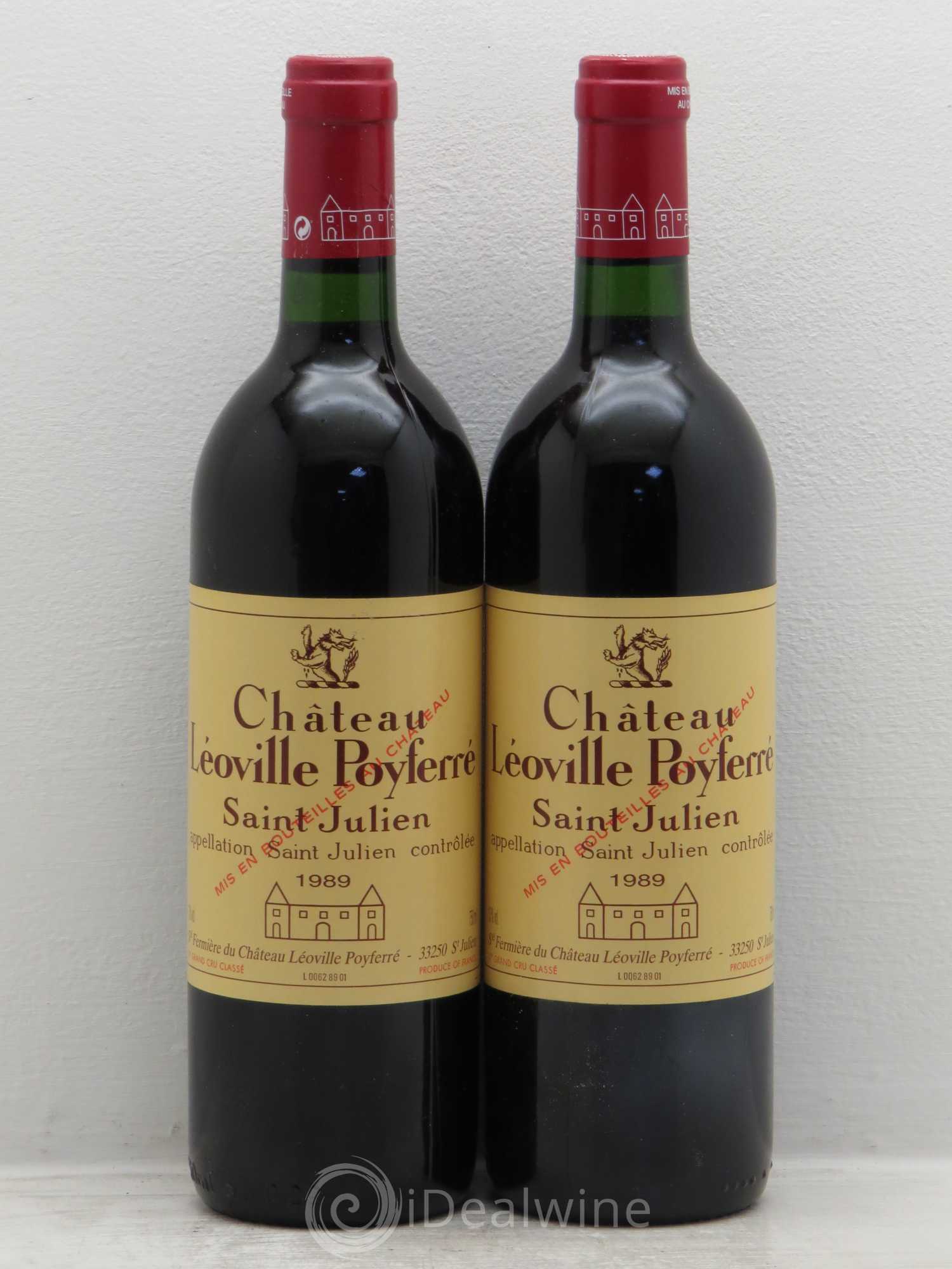 Château Léoville Poyferré 2ème Grand Cru Classé 1989 - Lot de 2 bouteilles - 0