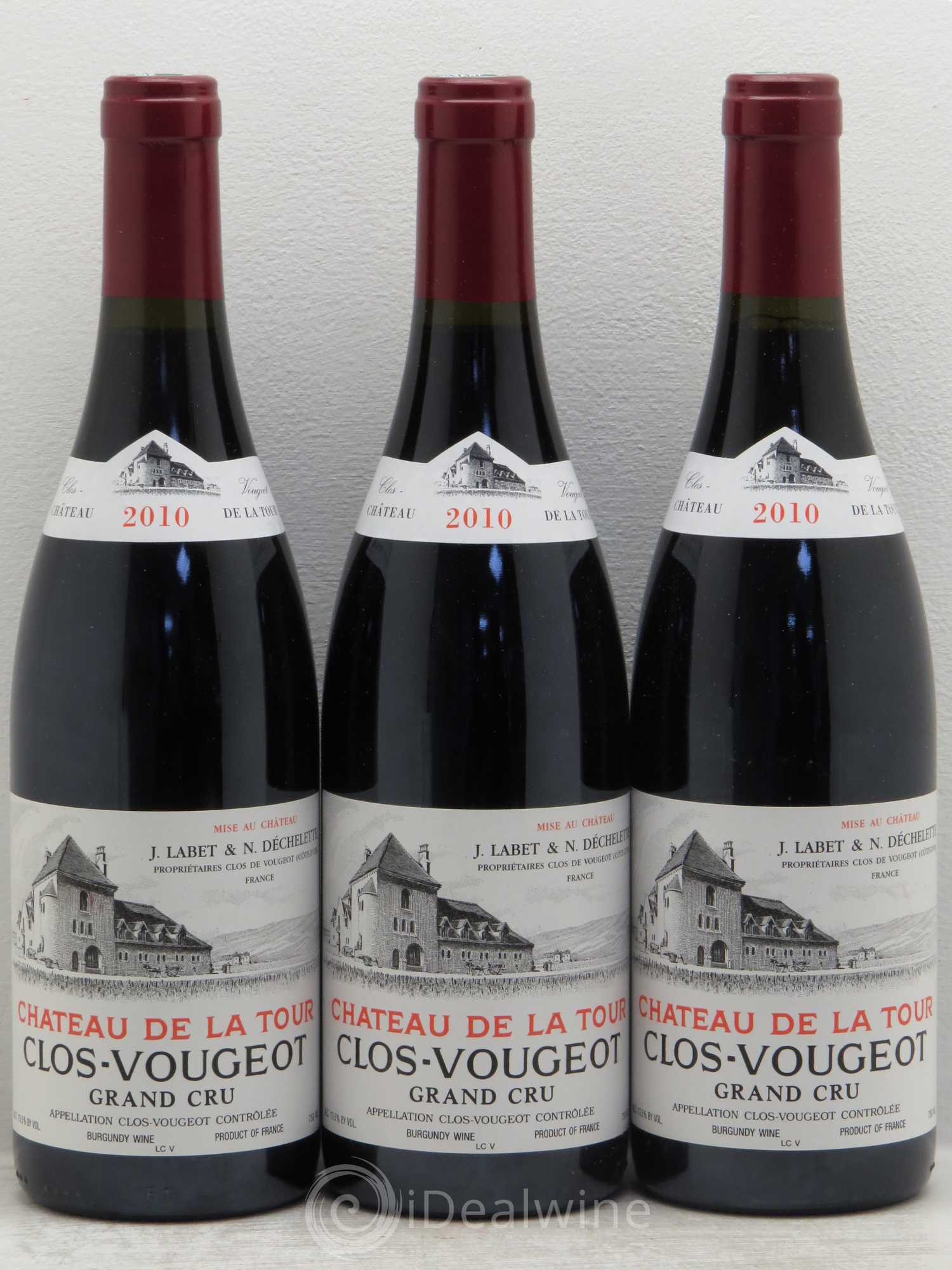 Clos de Vougeot Grand Cru Château de La Tour 2010 - Lot de 3 bouteilles - 0