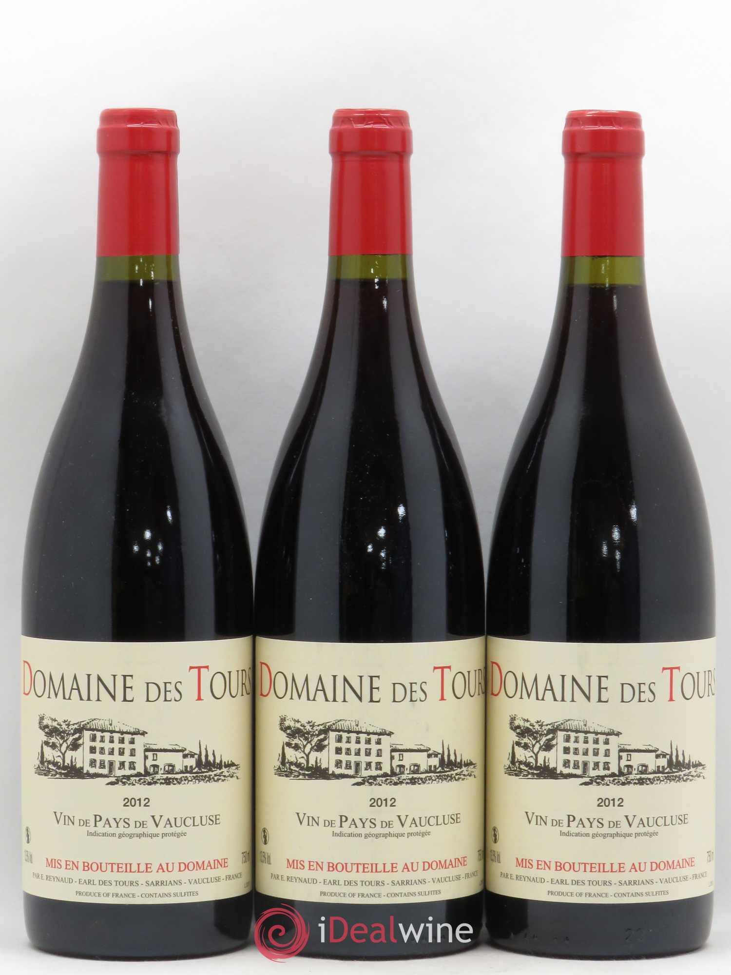 Vaucluse (Vin de Pays de Vaucluse) Domaine des Tours Emmanuel Reynaud 2012 - Lot de 3 bouteilles - 0