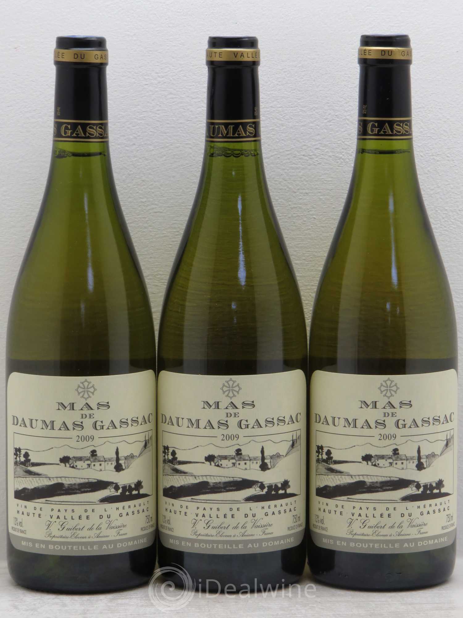 Saint-Guilhem-le-Désert - Cité d'Aniane Mas Daumas Gassac Famille Guibert de La Vaissière 2009 - Lot de 3 bouteilles - 0